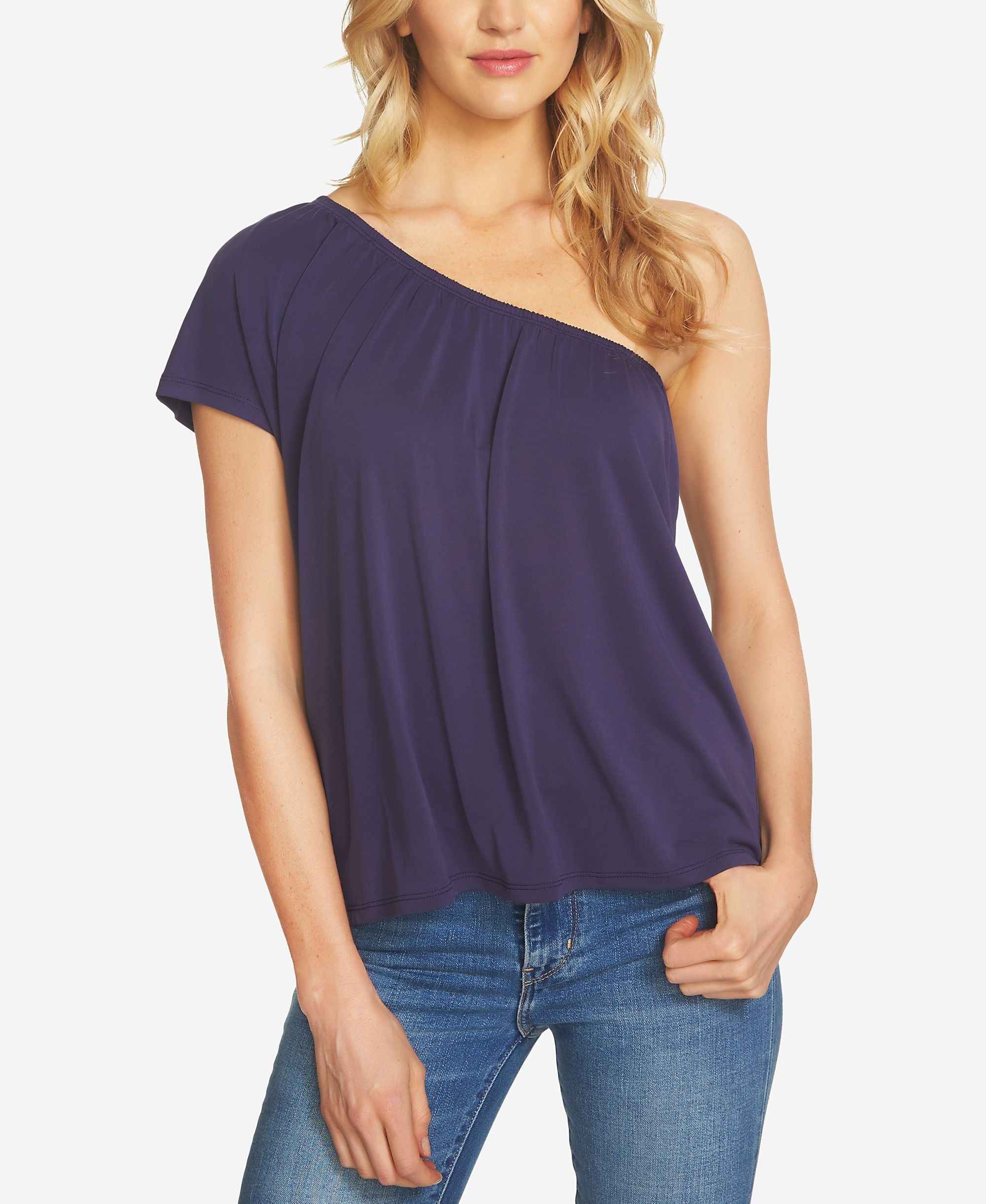 1.State One Shoulder Premium Top