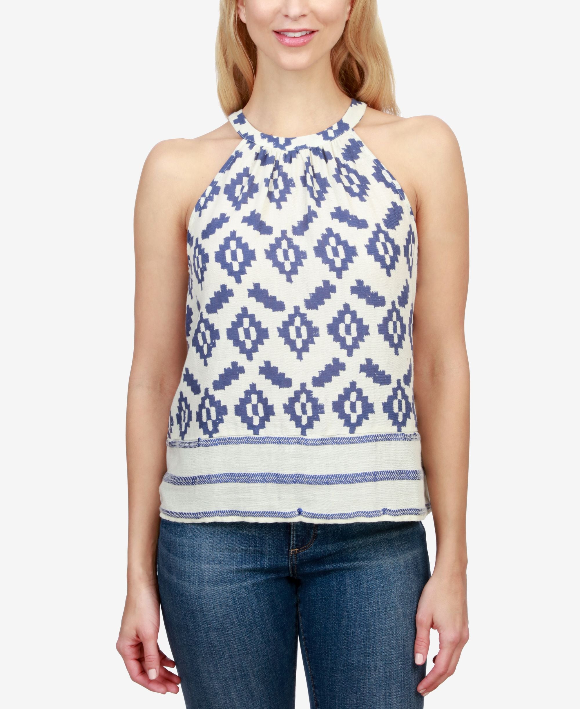 Lucky Brand Printed Halter Premium Top