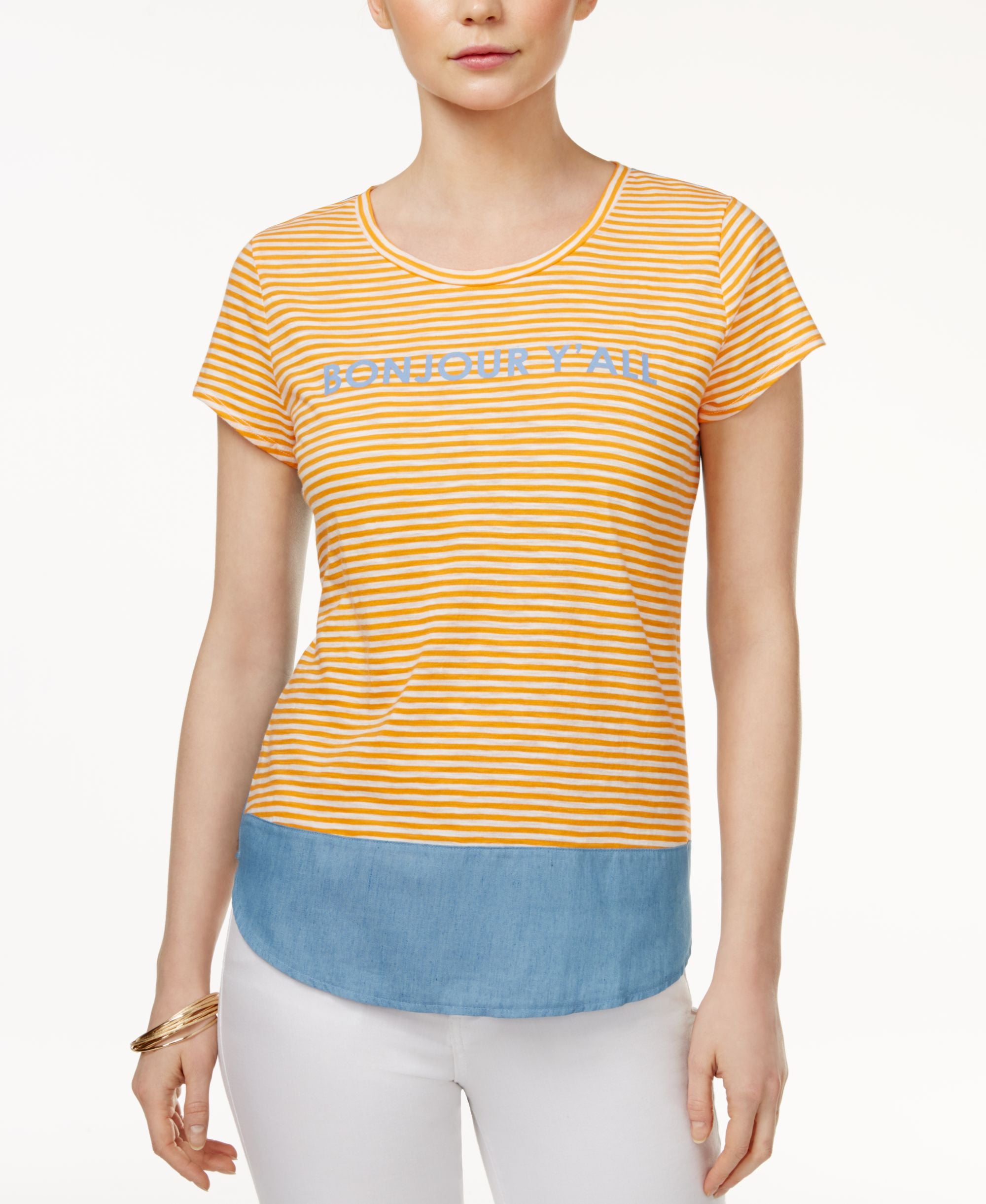Maison Jules Bonjour Graphic Cotton Premium Top