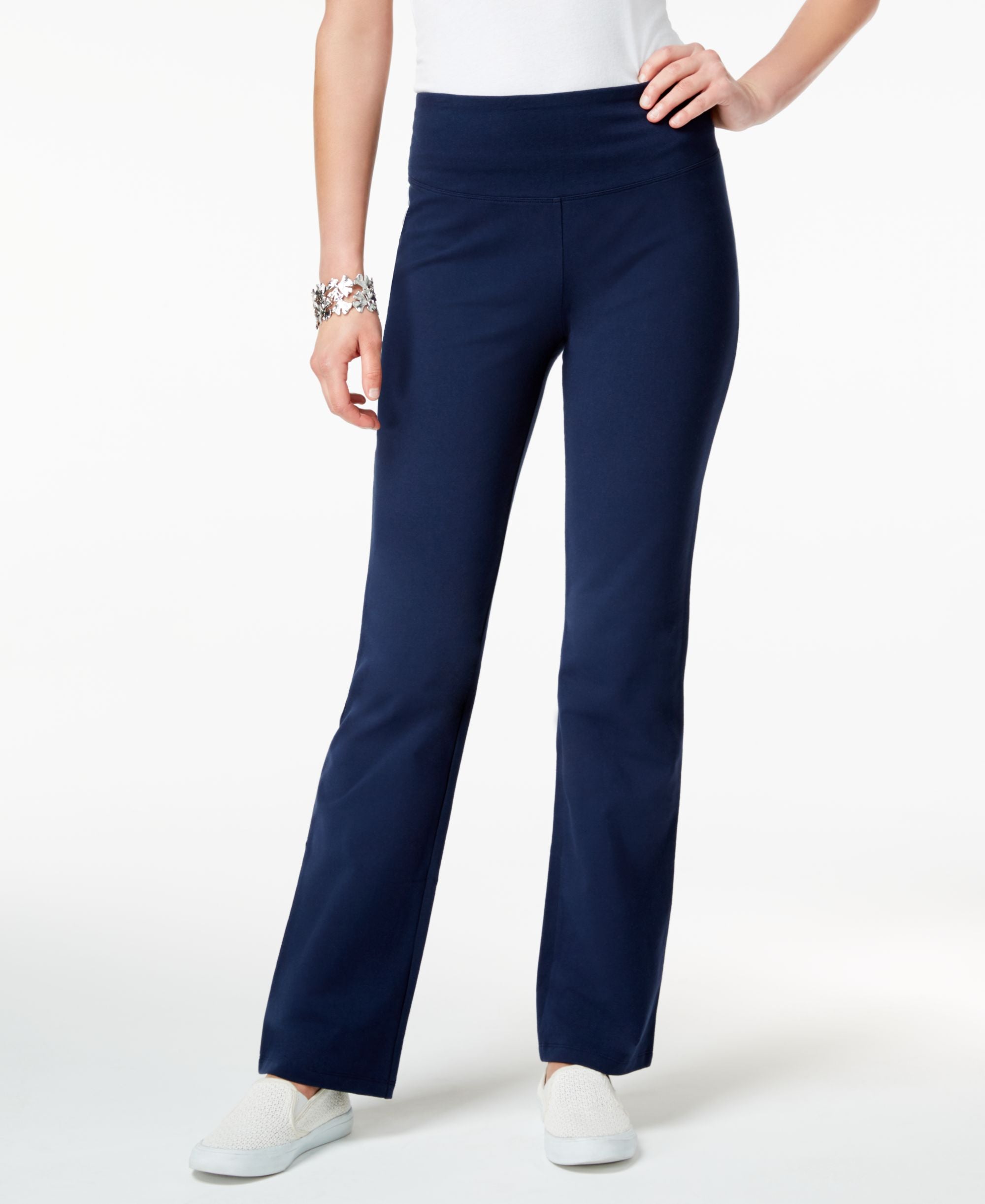 Style & Co Tummy Control Boot-Cut Comfort-Waist Signature Pants