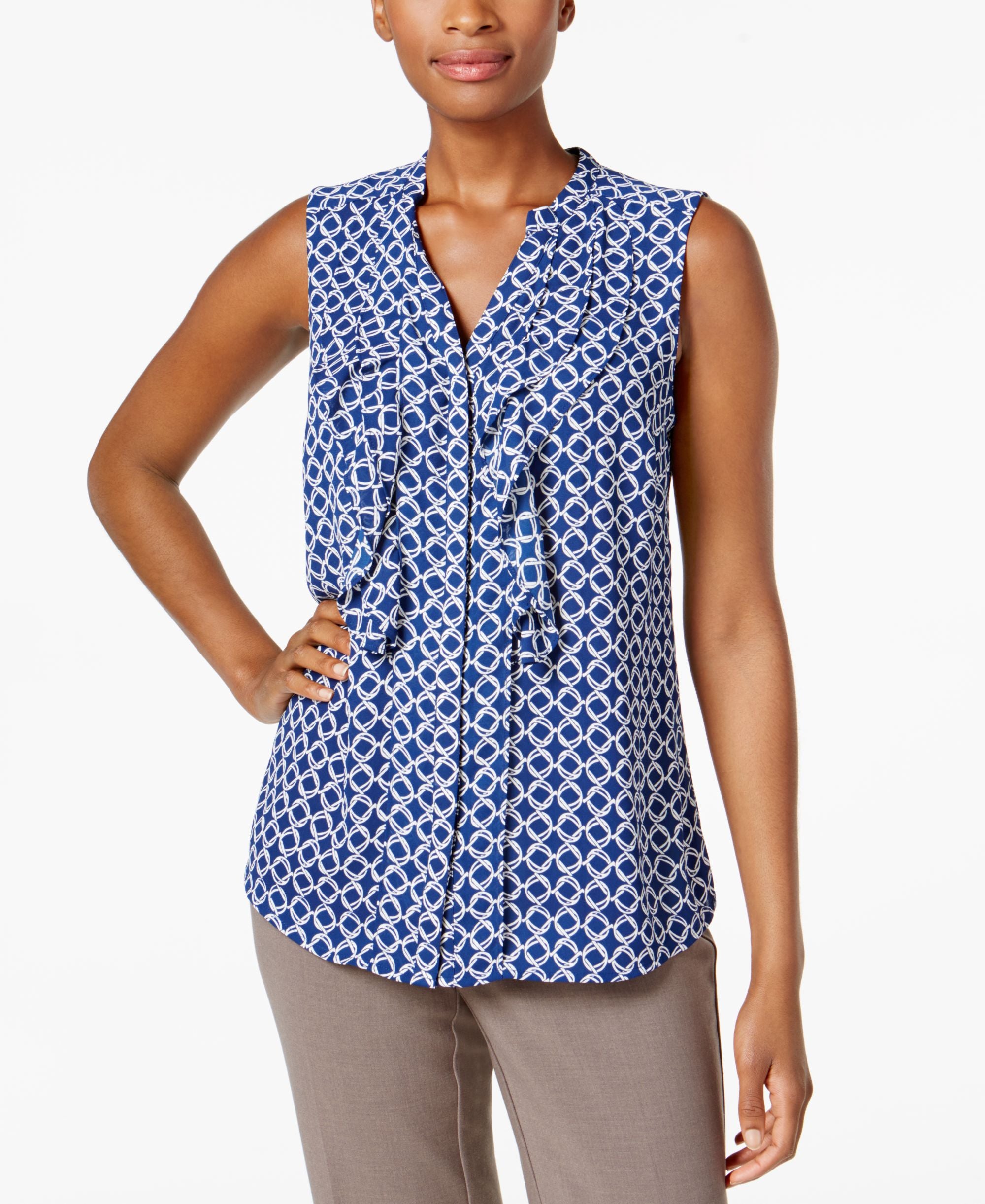 Charter Club Ruffled Signature Blouse