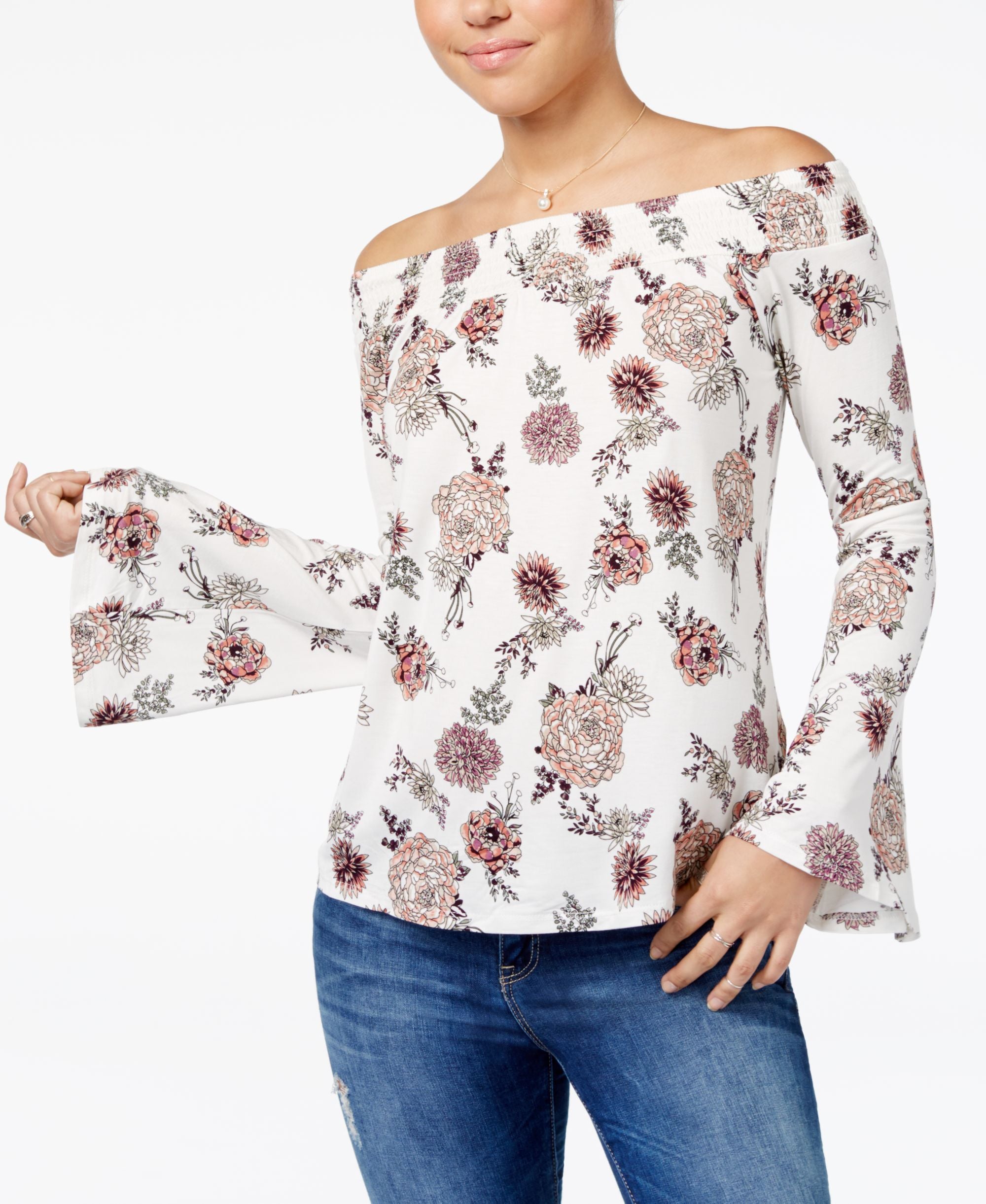Ultra Flirt Juniors Off The Shoulder Premium Top