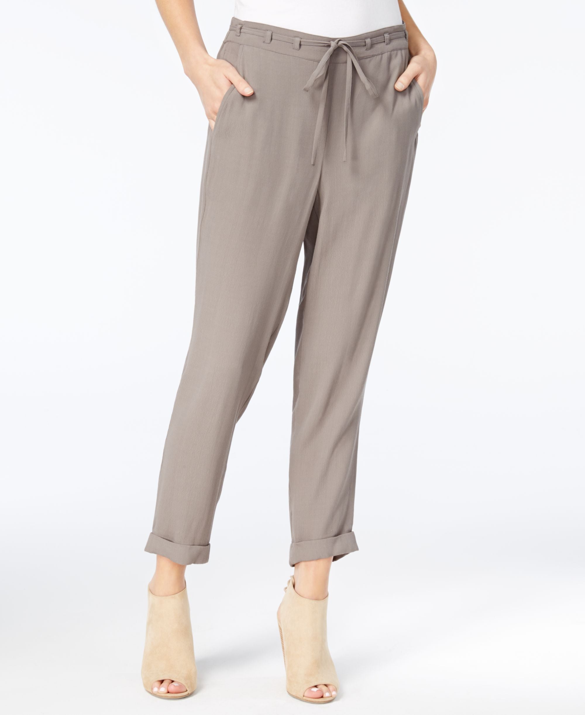 Lucky Brand Drawstring Capri-Length Signature Pants