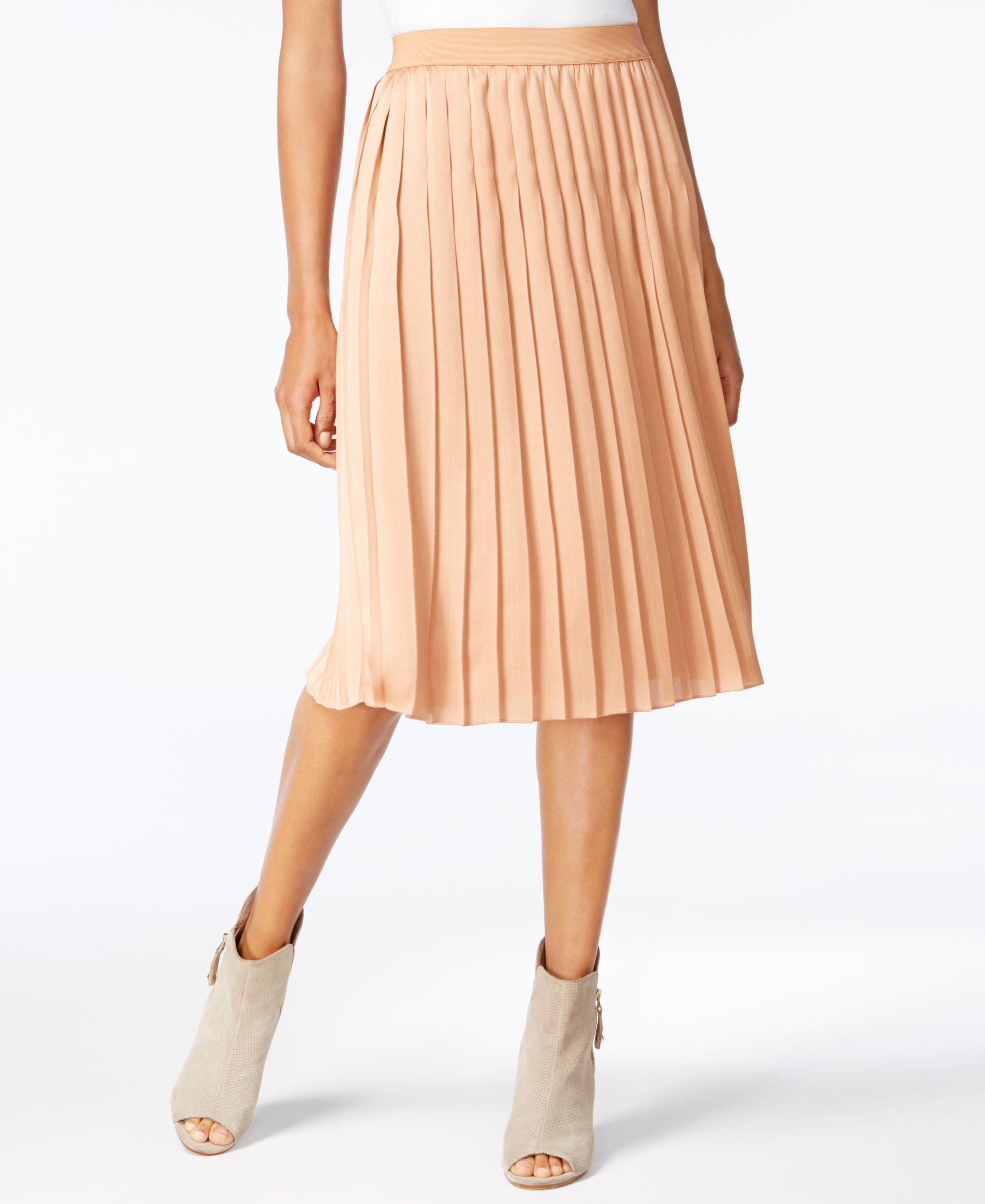 Maison Jules Pleated Midi Modern Skirt