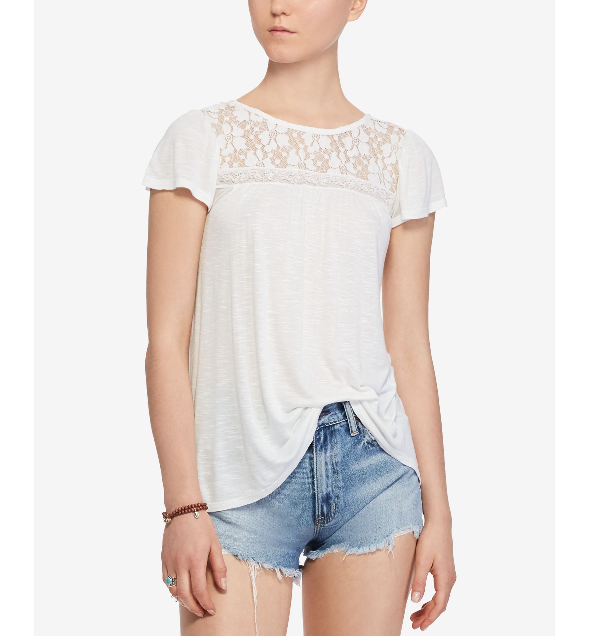Denim Supply Ralph Lauren Lace Back Jersey Premium Top