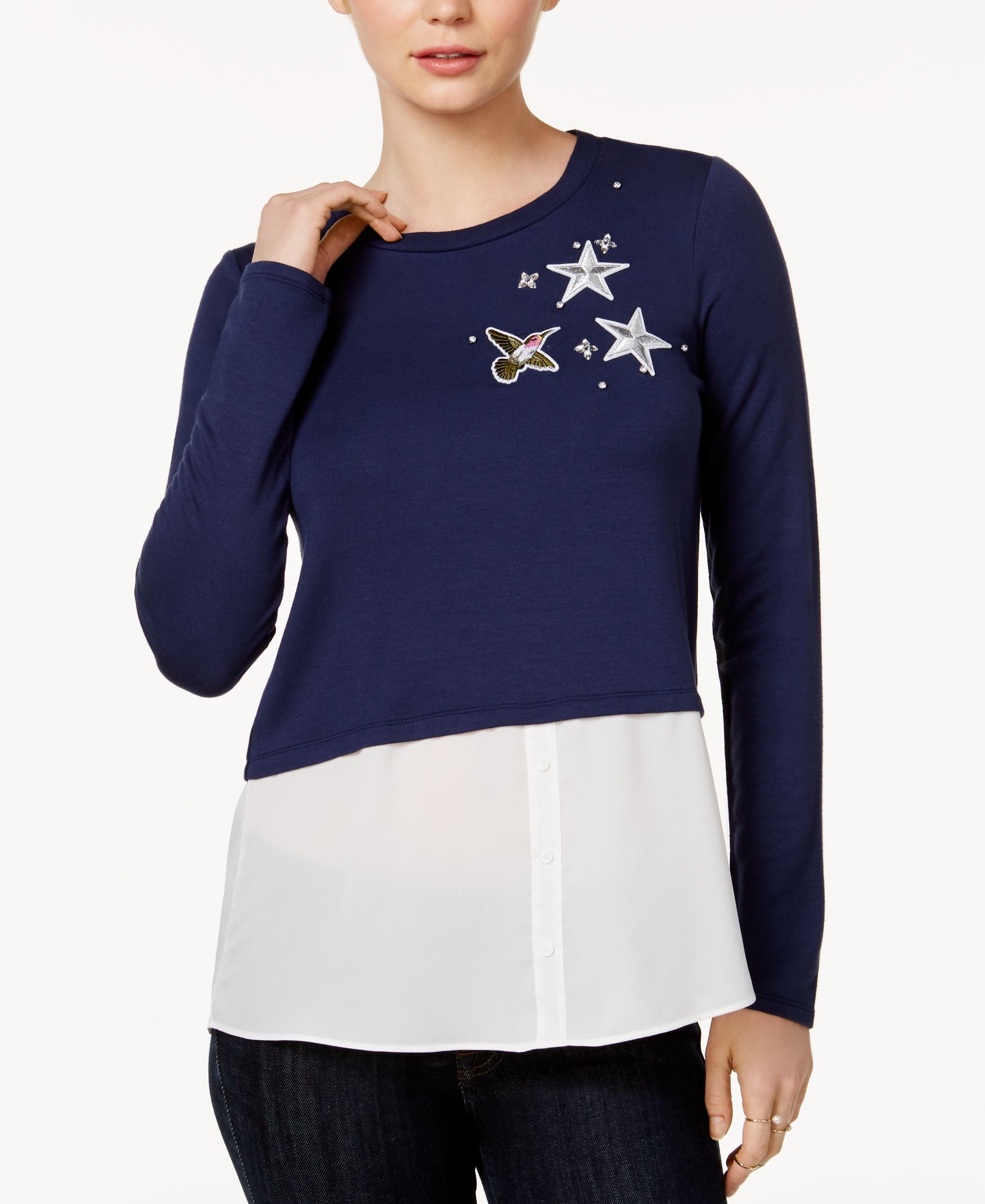 Maison Jules Patch Layered Look Premium Top