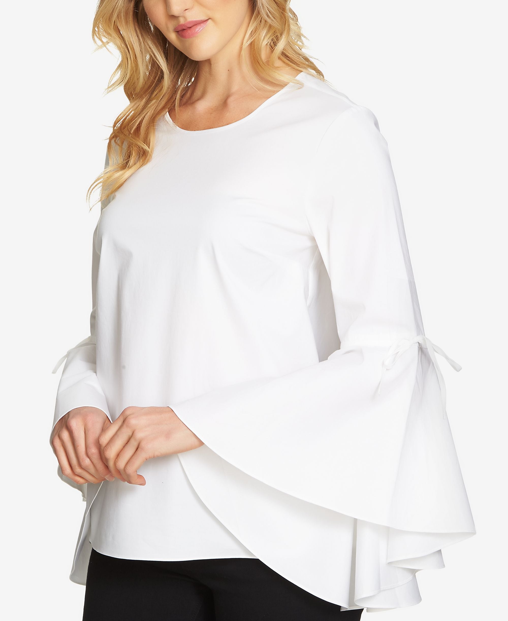 1.State Cascading Bell Sleeve Premium Top