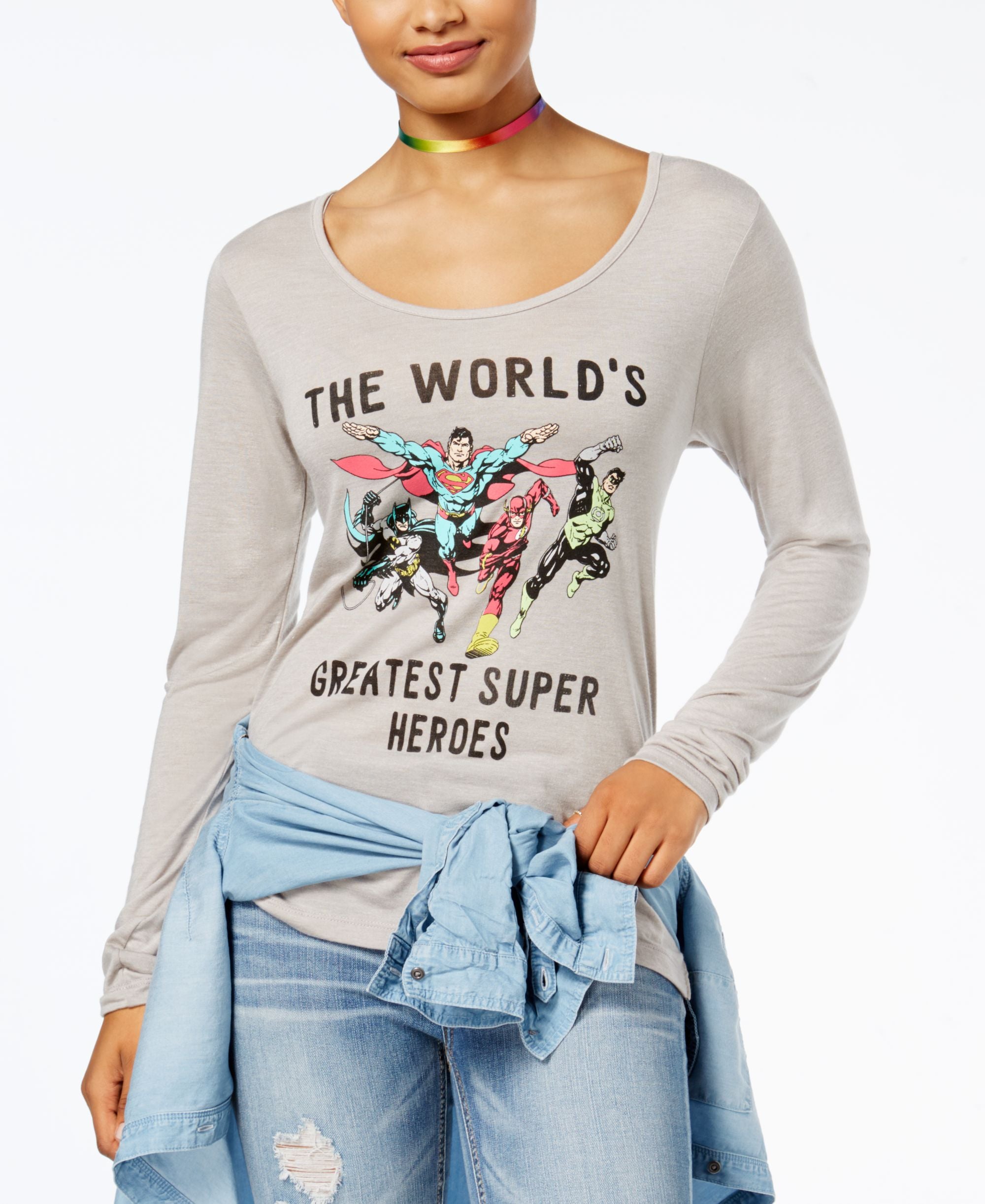 Warner Brothers Juniors Justice League Heros Graphic Premium Top