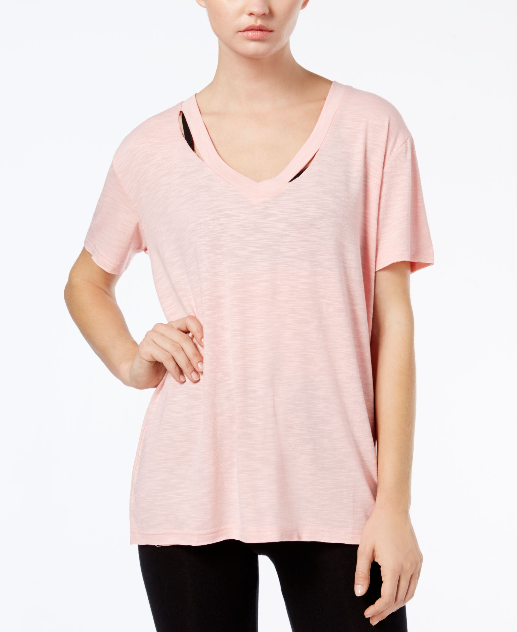 Jessica Simpson The Warm Up Juniors Dont Tell Ripped Graphic T-Modern Shirt
