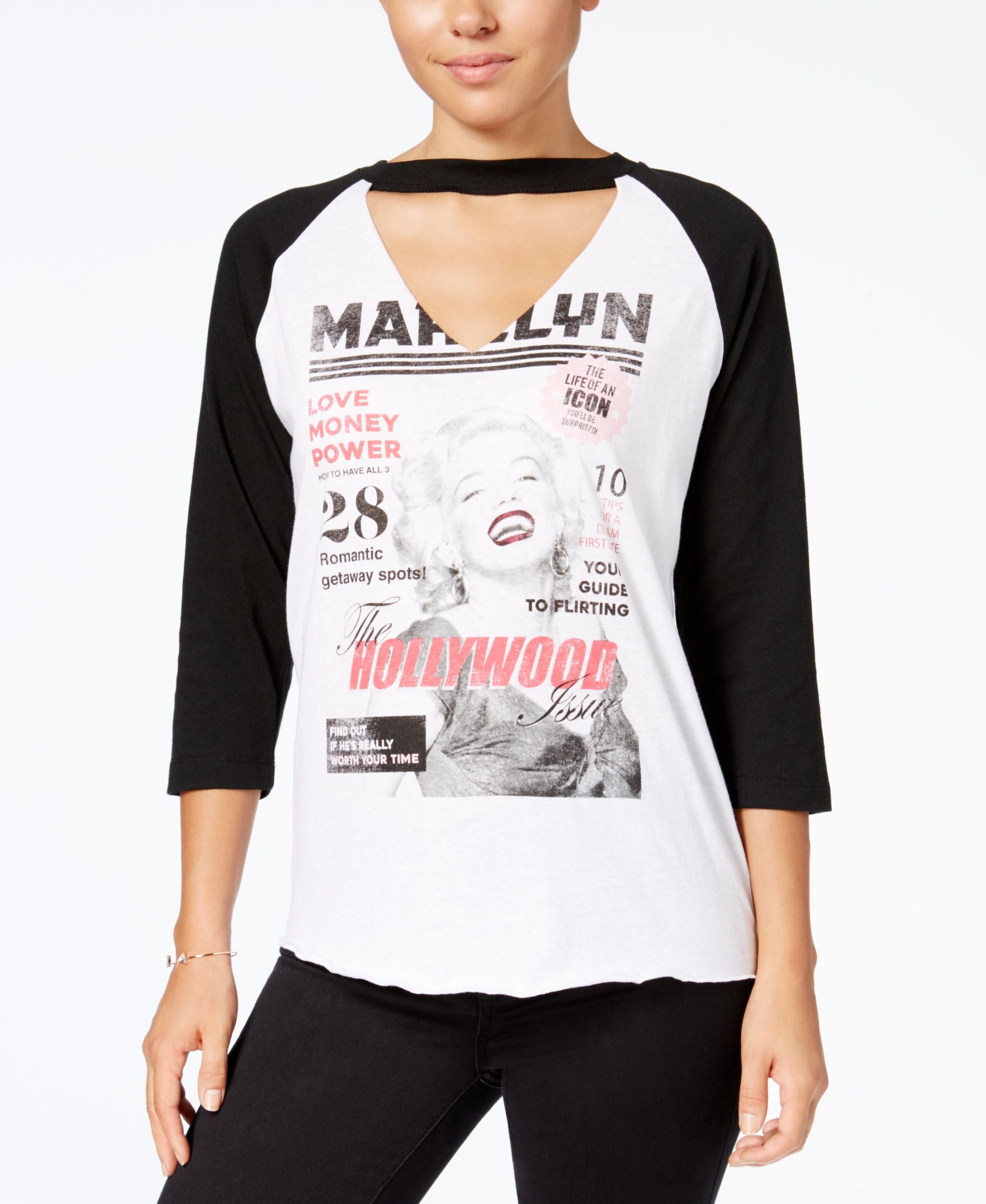 Freeze Juniors Marilyn Graphic Raglan Premium Top