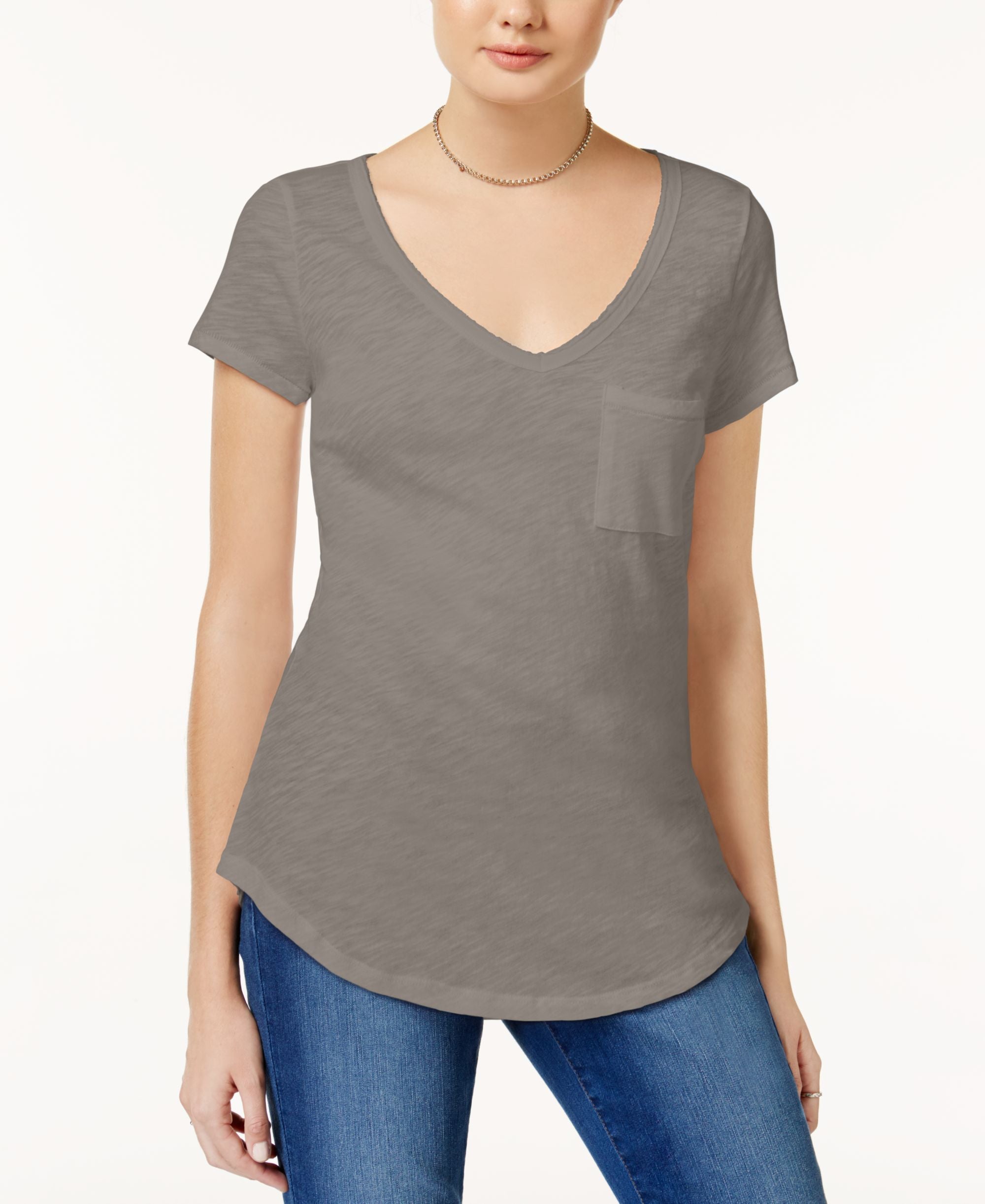 Maison Jules V Neck Pocket T-Modern Shirt