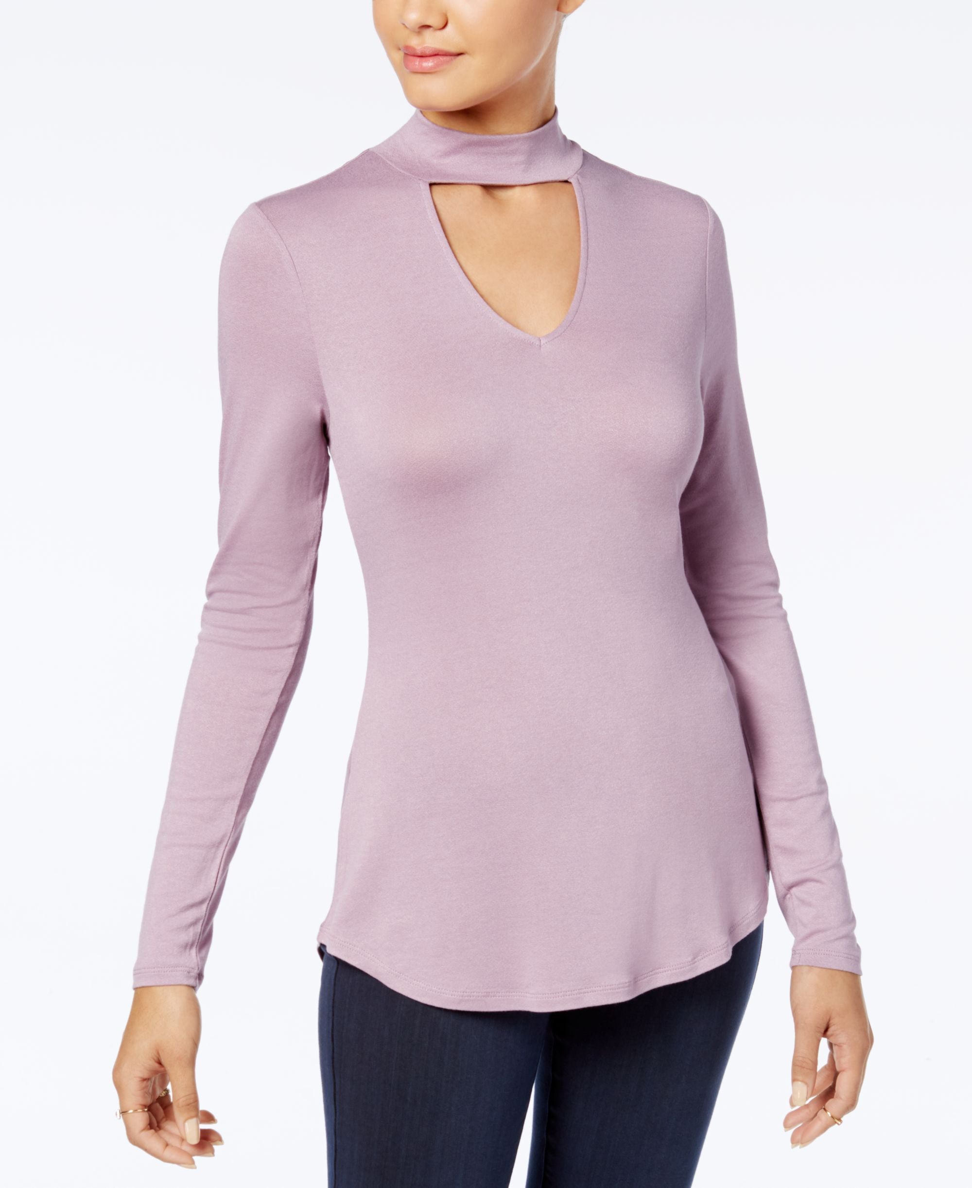 Ultra Flirt Juniors Mock Neck Cutout Premium Top