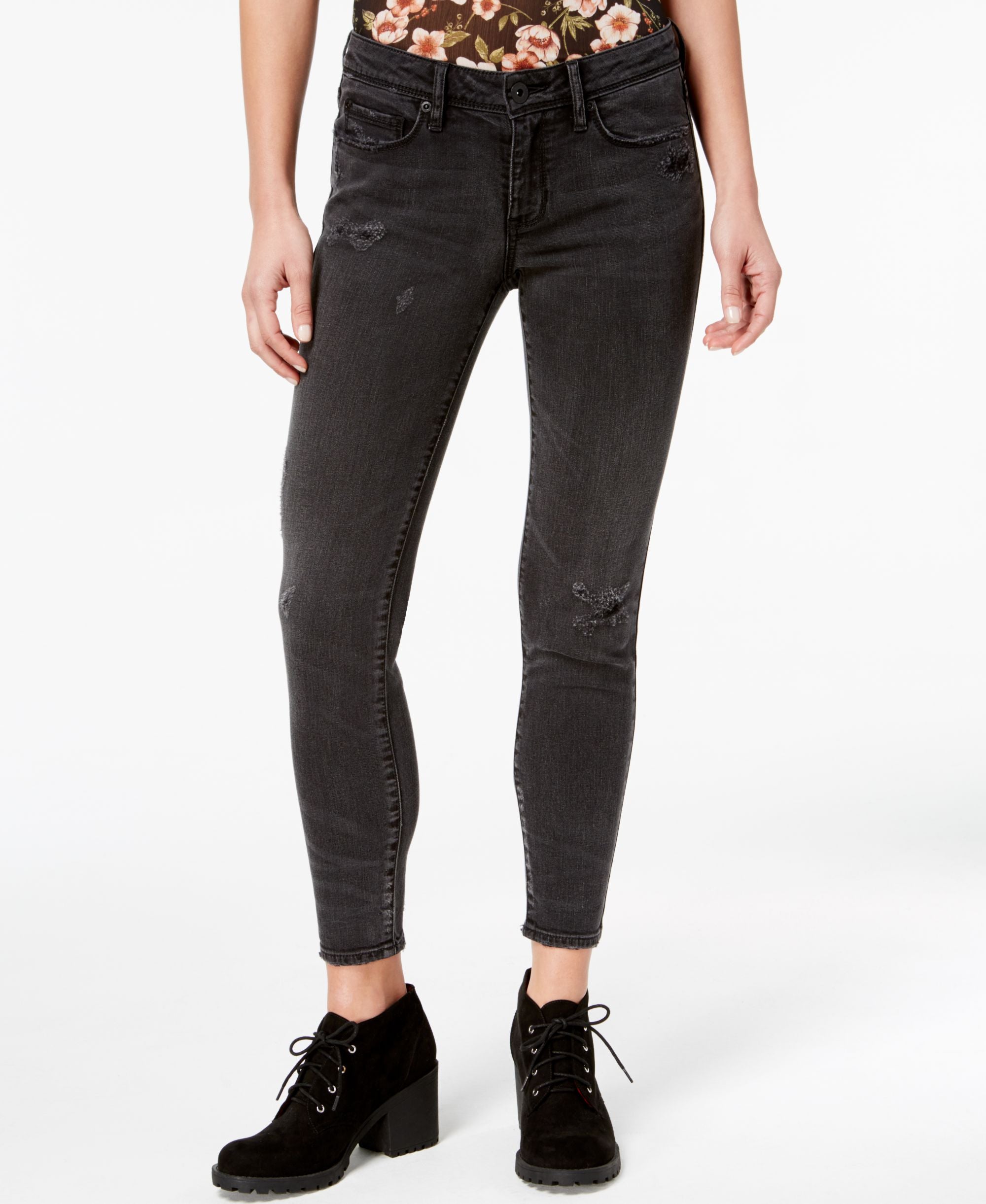Juniors' Skinny-Fit Distressed Premium Jeans
