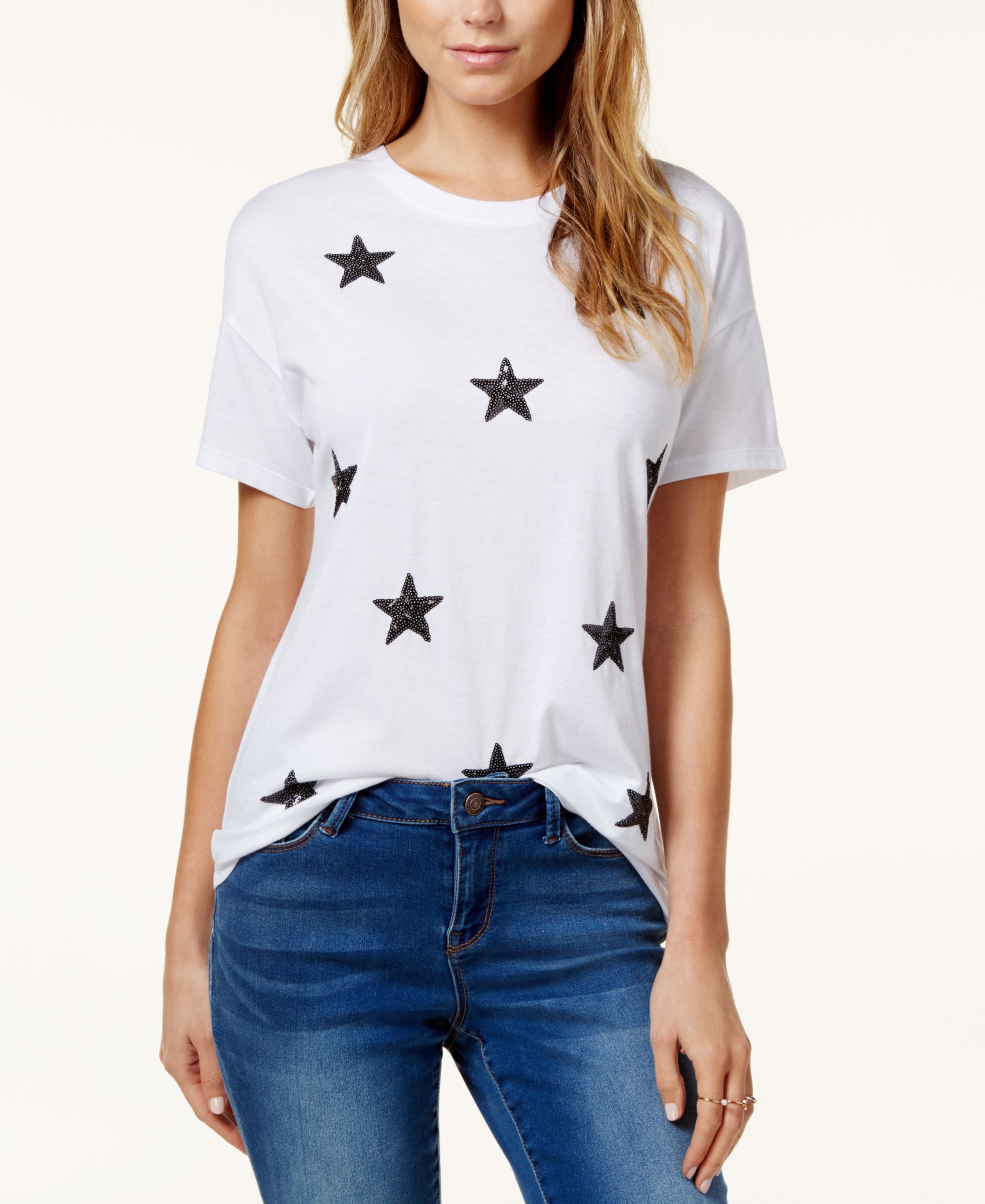 Carbon Copy Sequined Star T-Modern Shirt