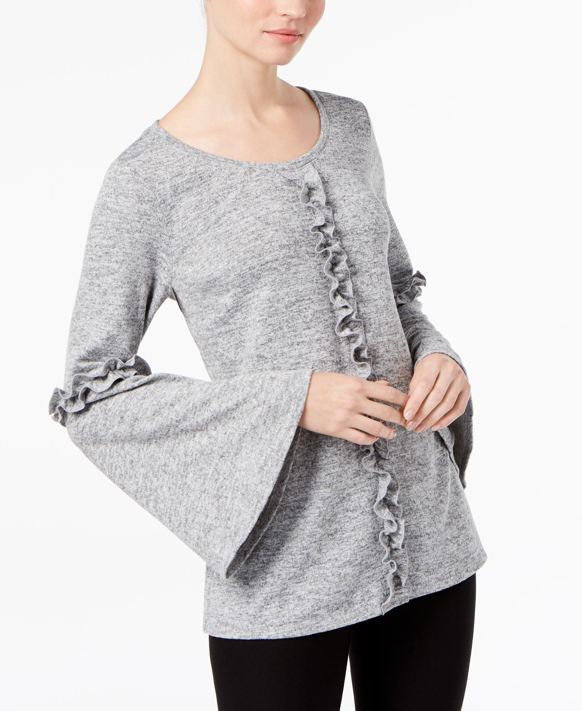 Ruffled Bell-Sleeve Premium Top