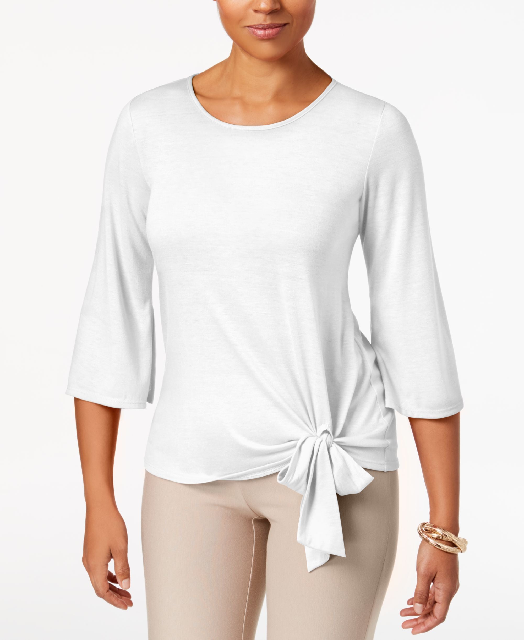 NY Collection Side Tie Premium Top