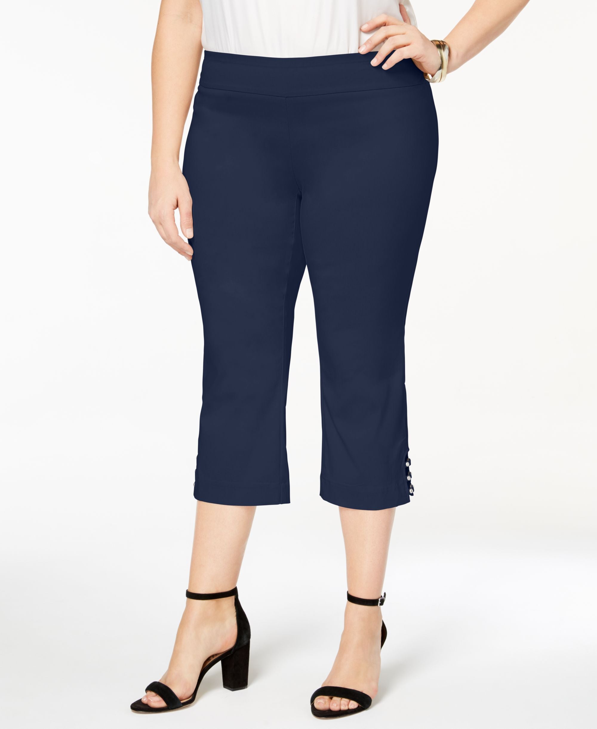 JM Collection Plus Size Capri-Length Signature Pants