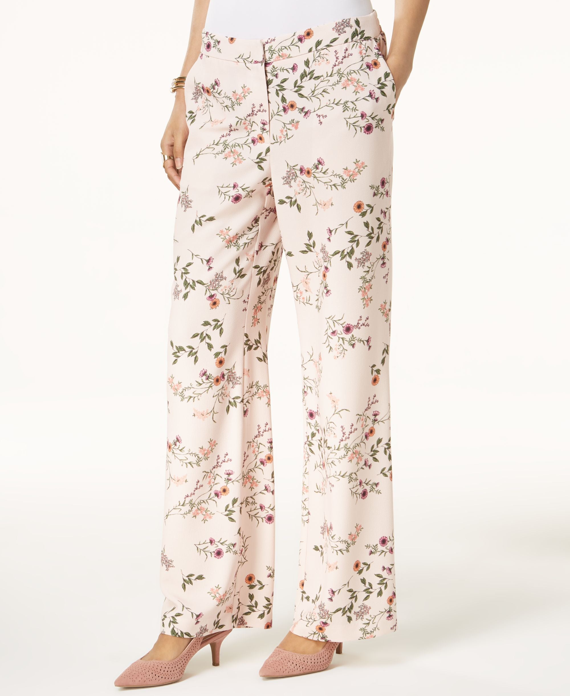 Alfani Printed Wide-Leg Signature Pants