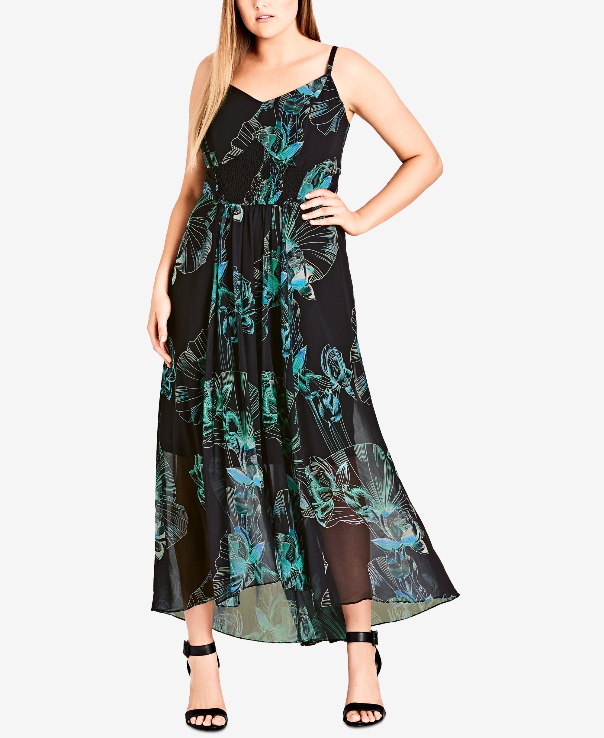 City Chic Modern Plus Size Floral Print Maxi Dress