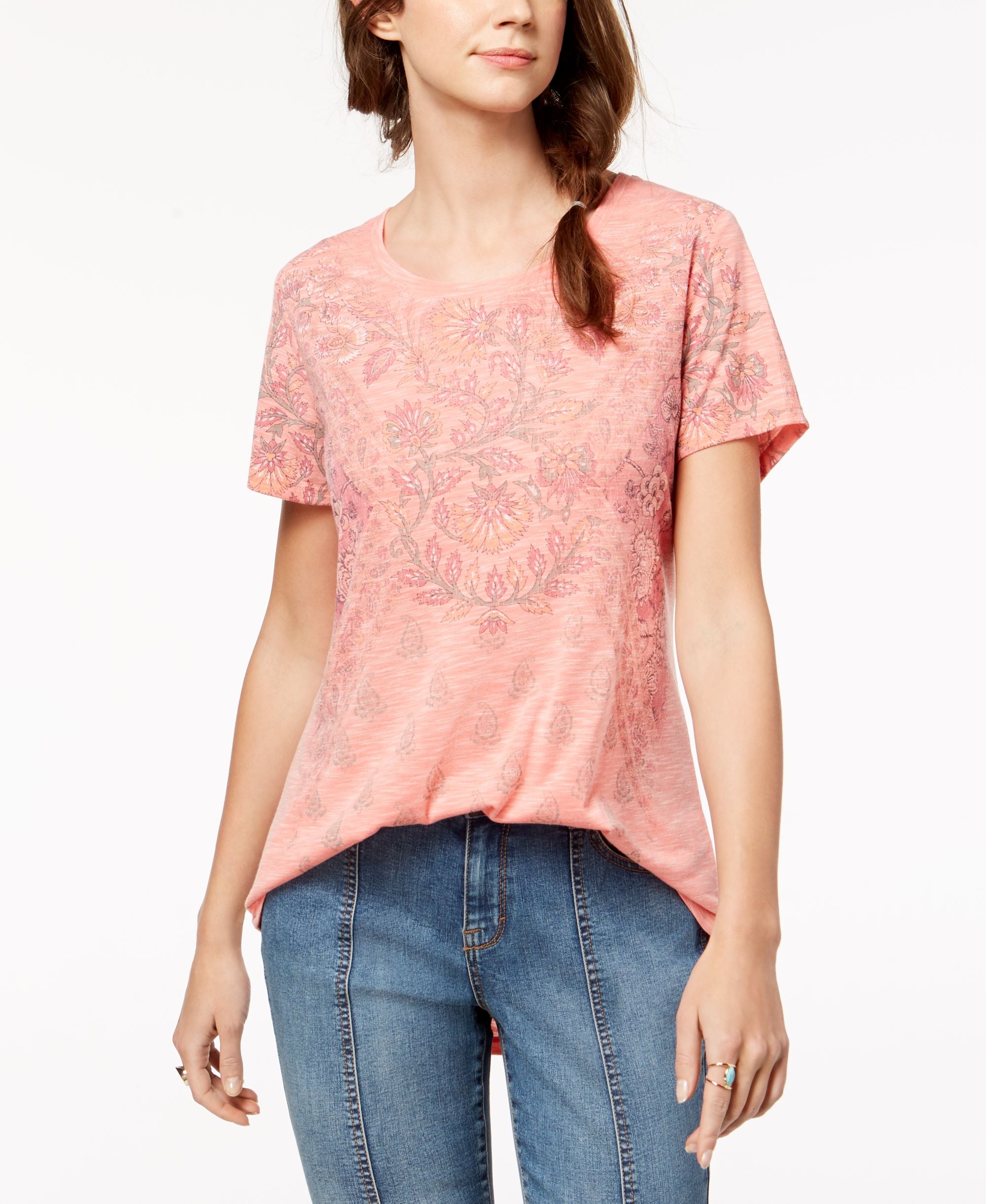 Style & Co Petite Printed T-Modern Shirt
