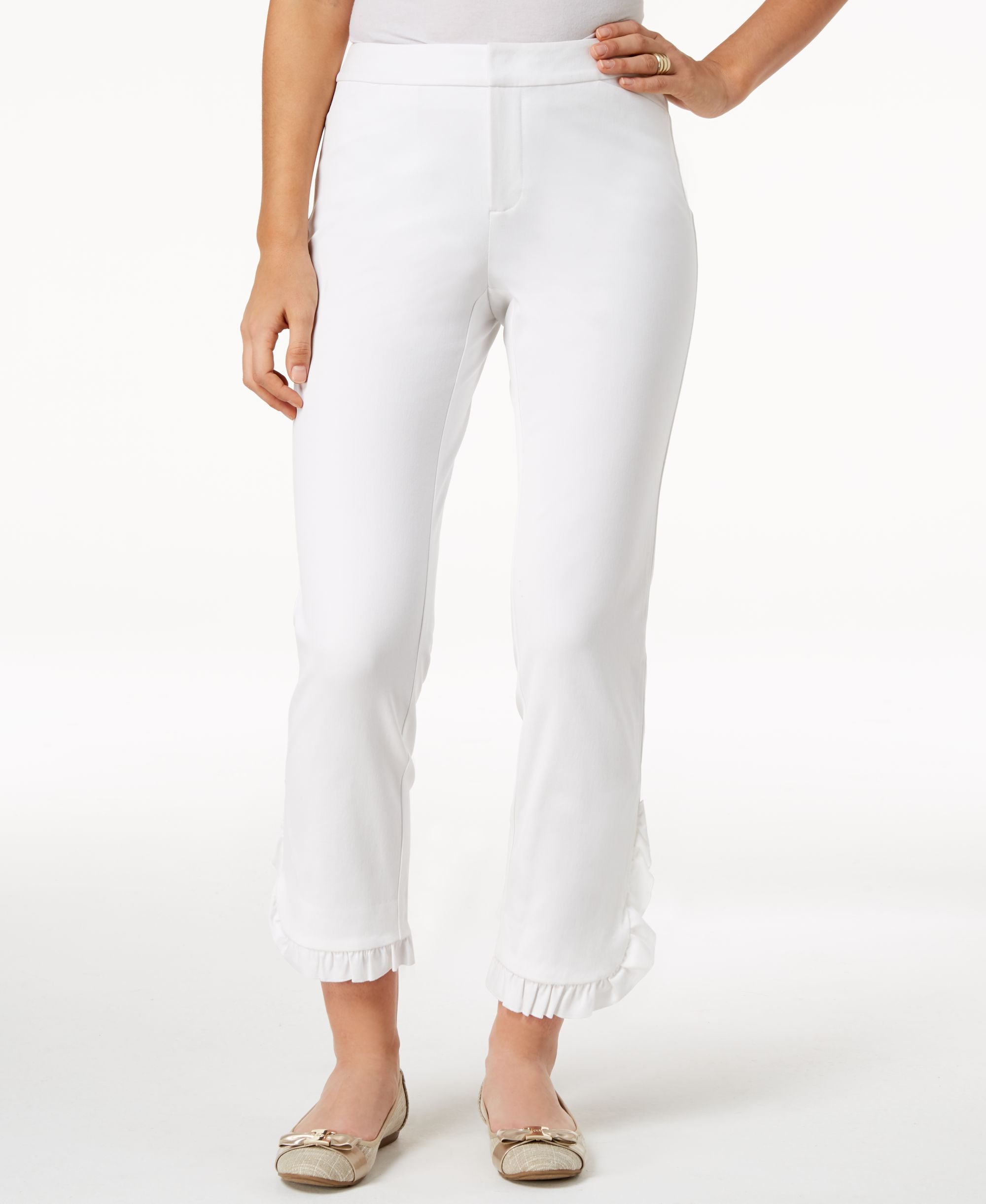 Charter Club Newport Ruffled Cropped Signature Pants