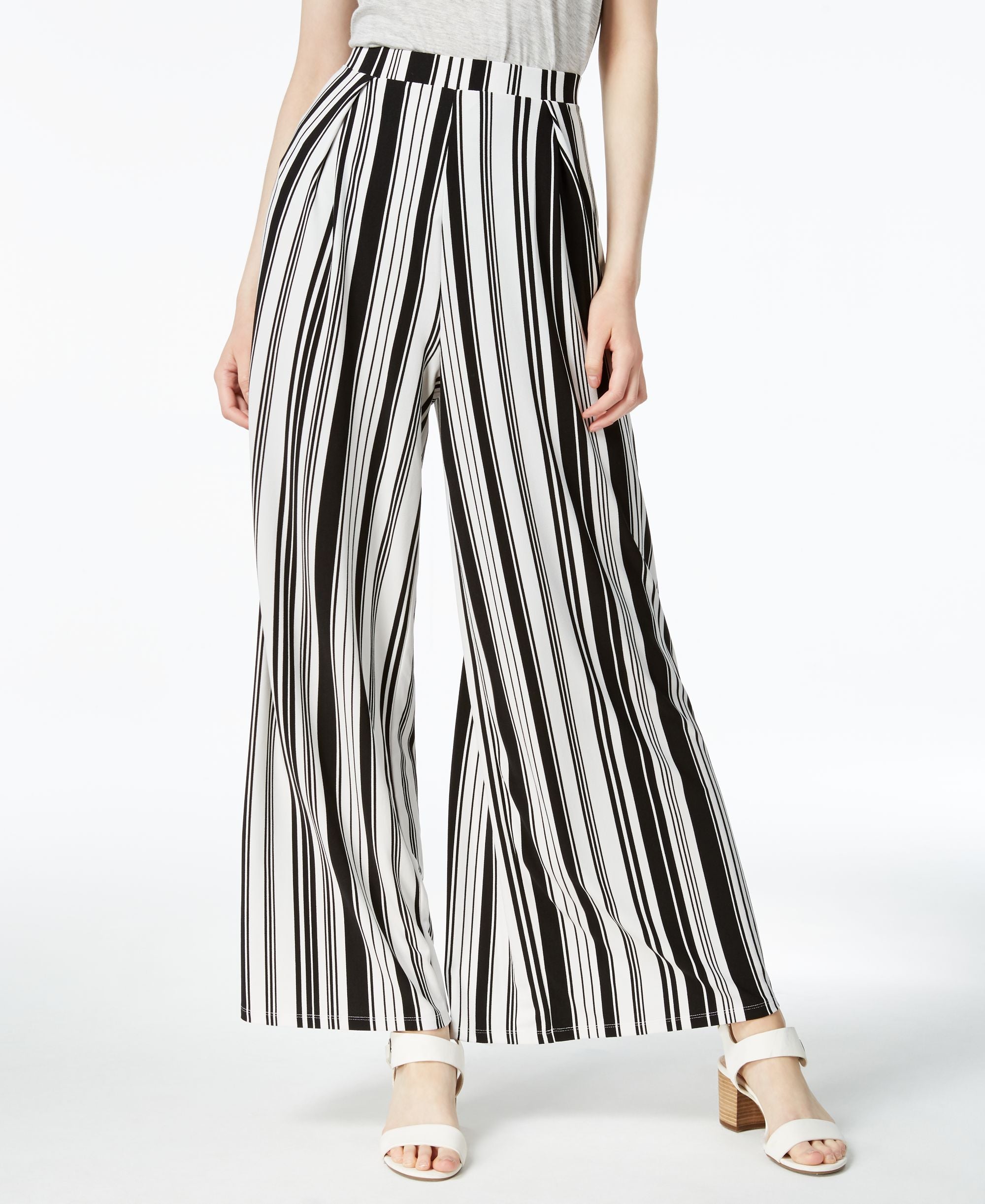 Bar III Striped Comfort-Waist Signature Pants