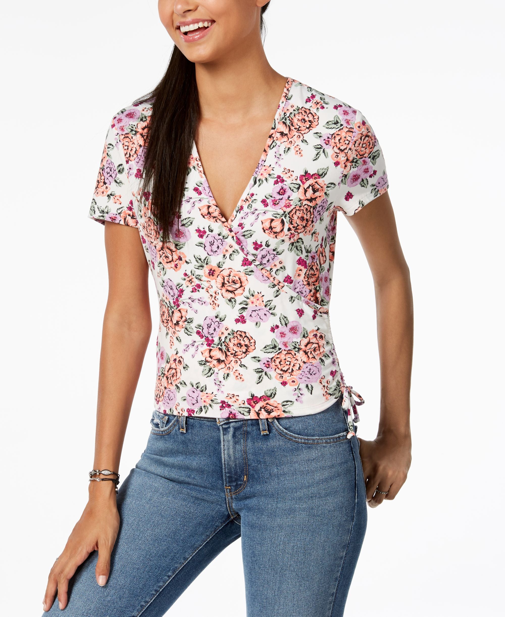 By Ikeddi Juniors' Cropped Surplice Top