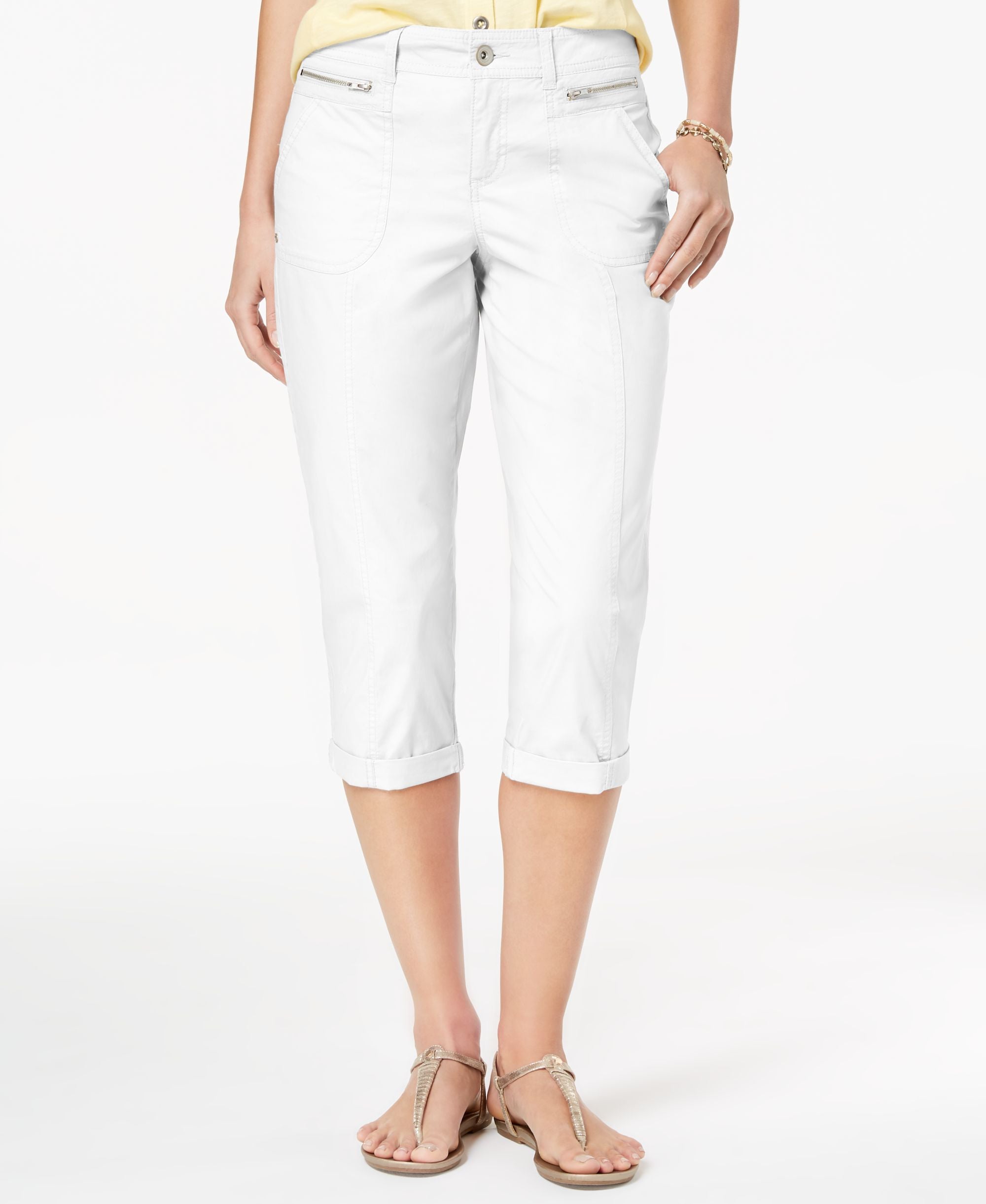 Petite Cuffed Capri-Length Signature Pants