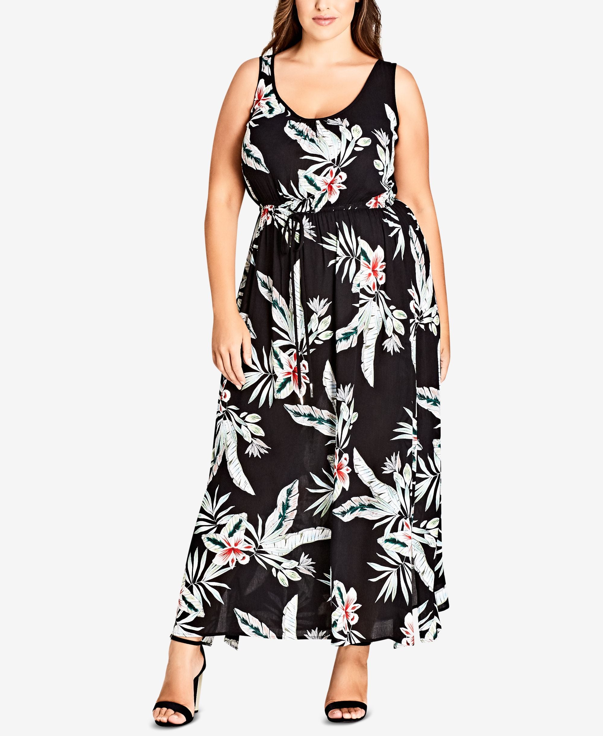 City Chic Modern Plus Size Floral Print Maxi Dress