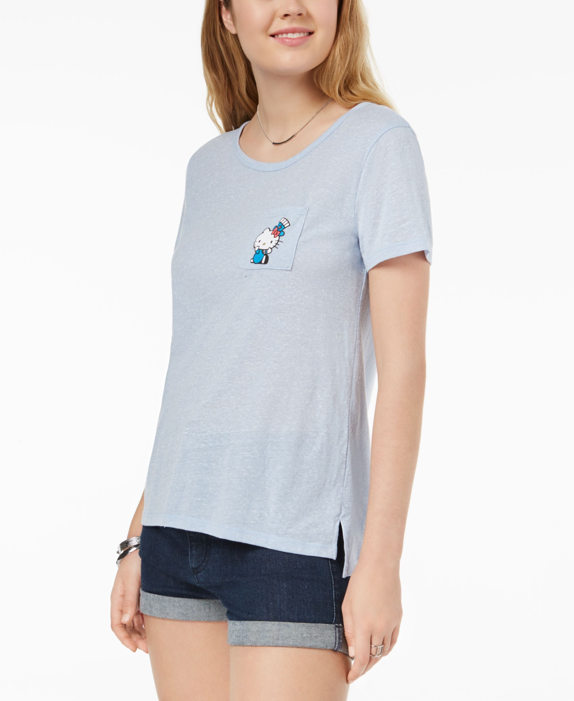 Hybrid Juniors Hello Kitty Graphic Print T-Modern Shirt