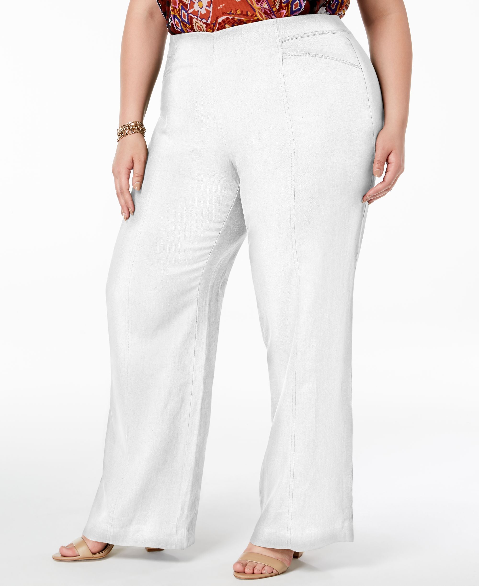 Plus Size Wide-Leg Signature Pants