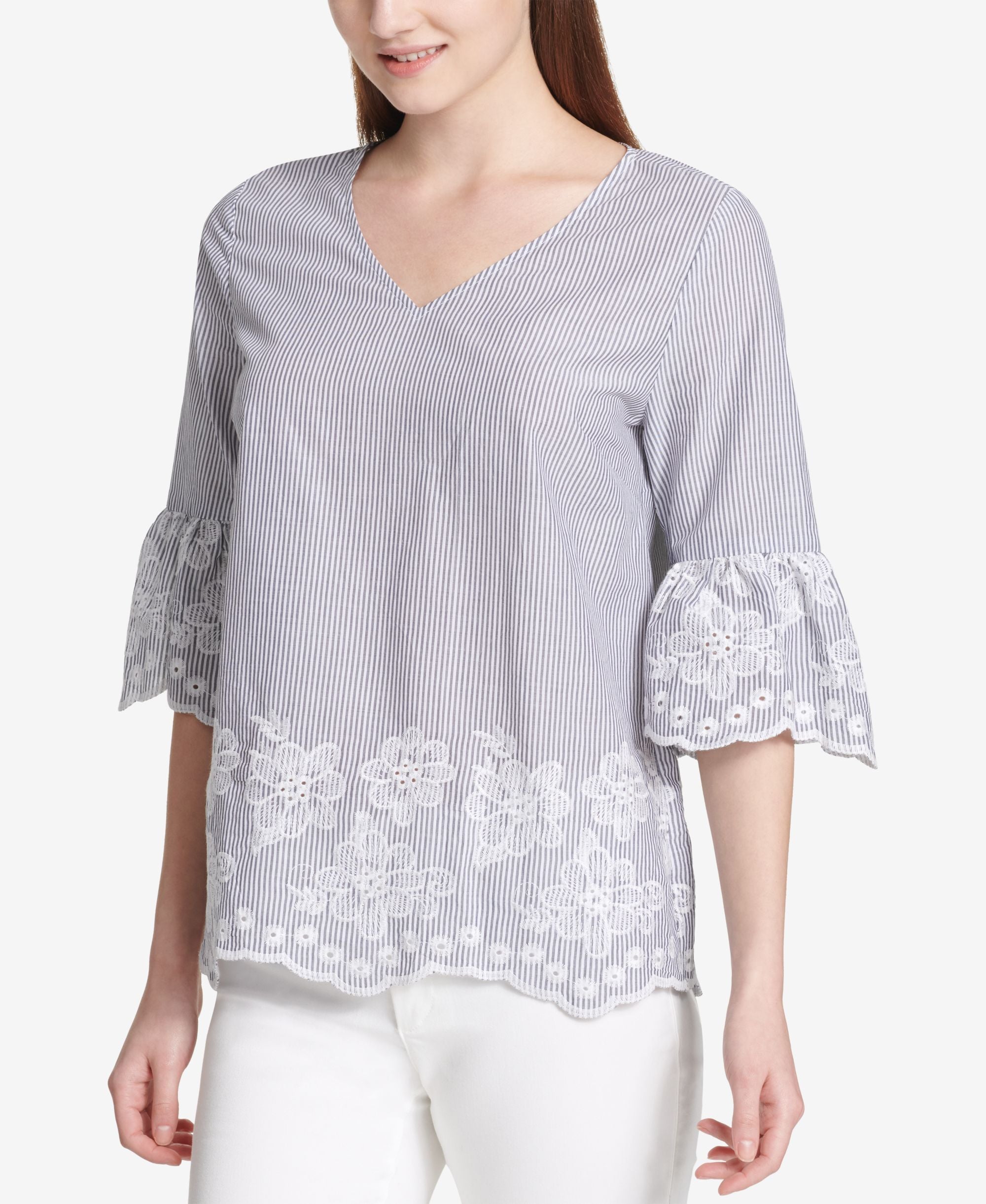Calvin Klein Cotton Embroidered Premium Top