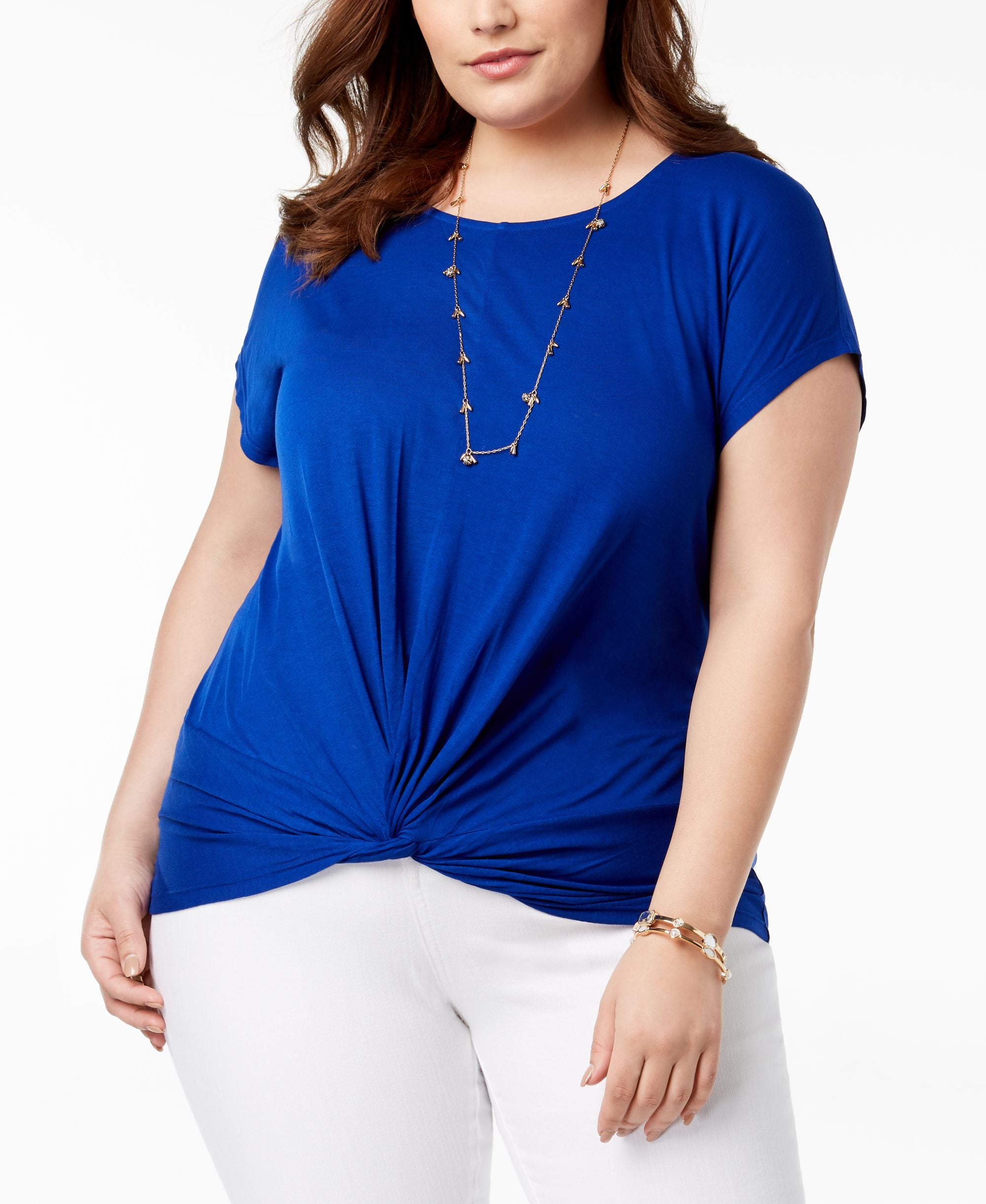 Plus Size Twist Hem T-Modern Shirt