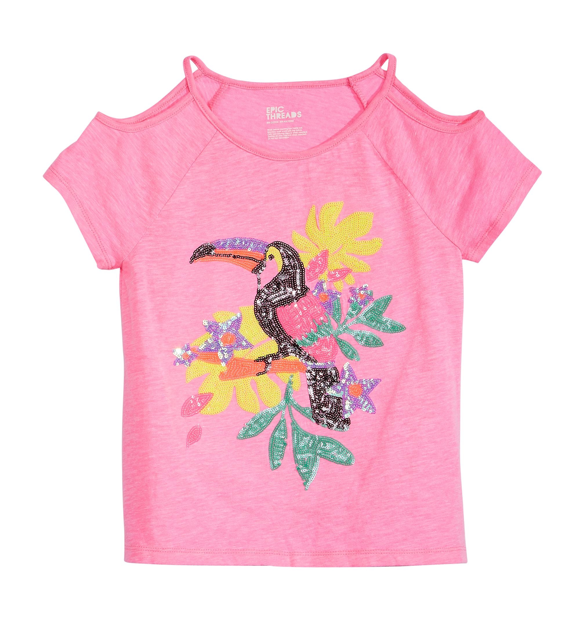 Epic Threads Big Girls Cold Shoulder T-Modern Shirt