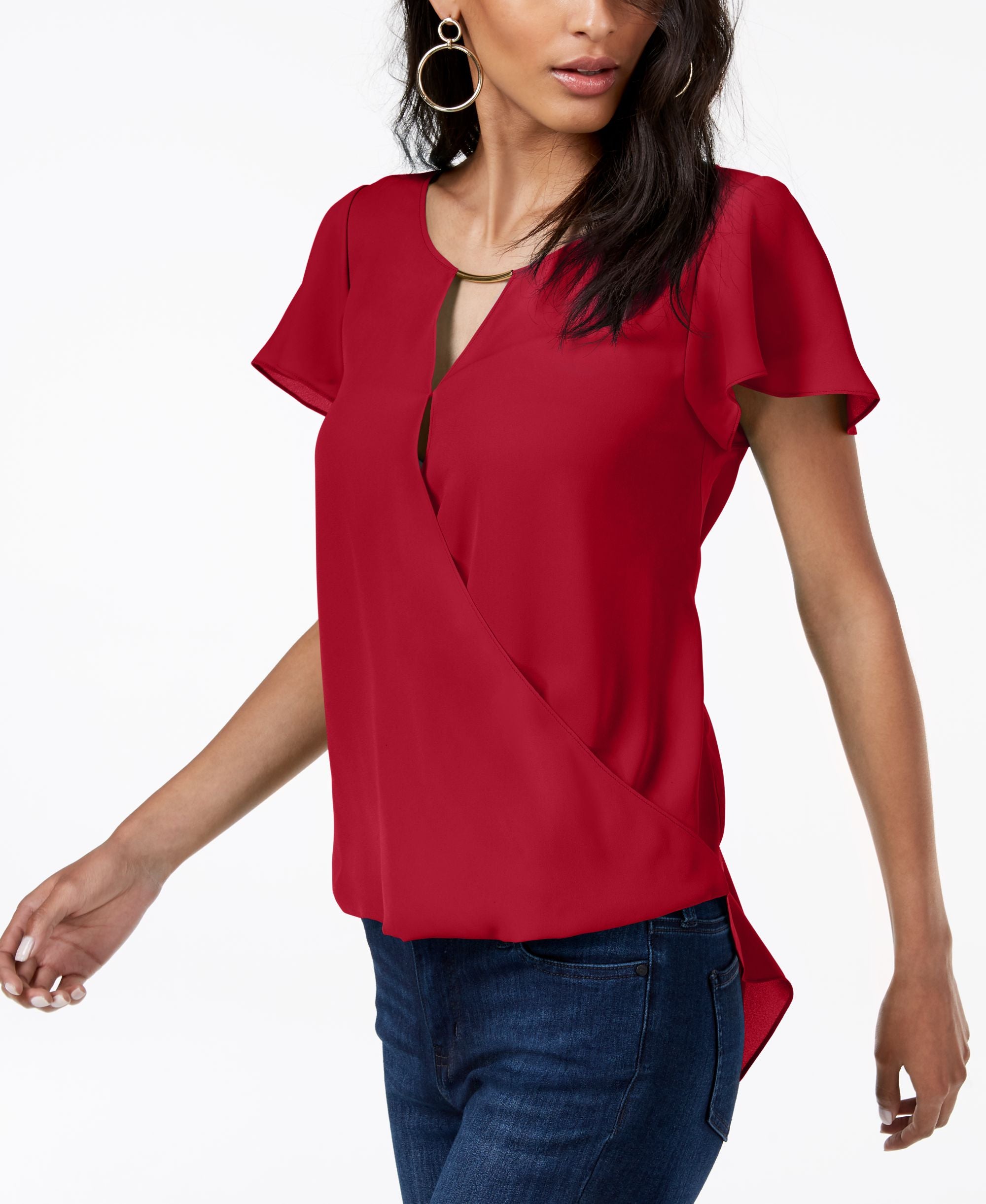 High Low Hardware Detail Premium Top