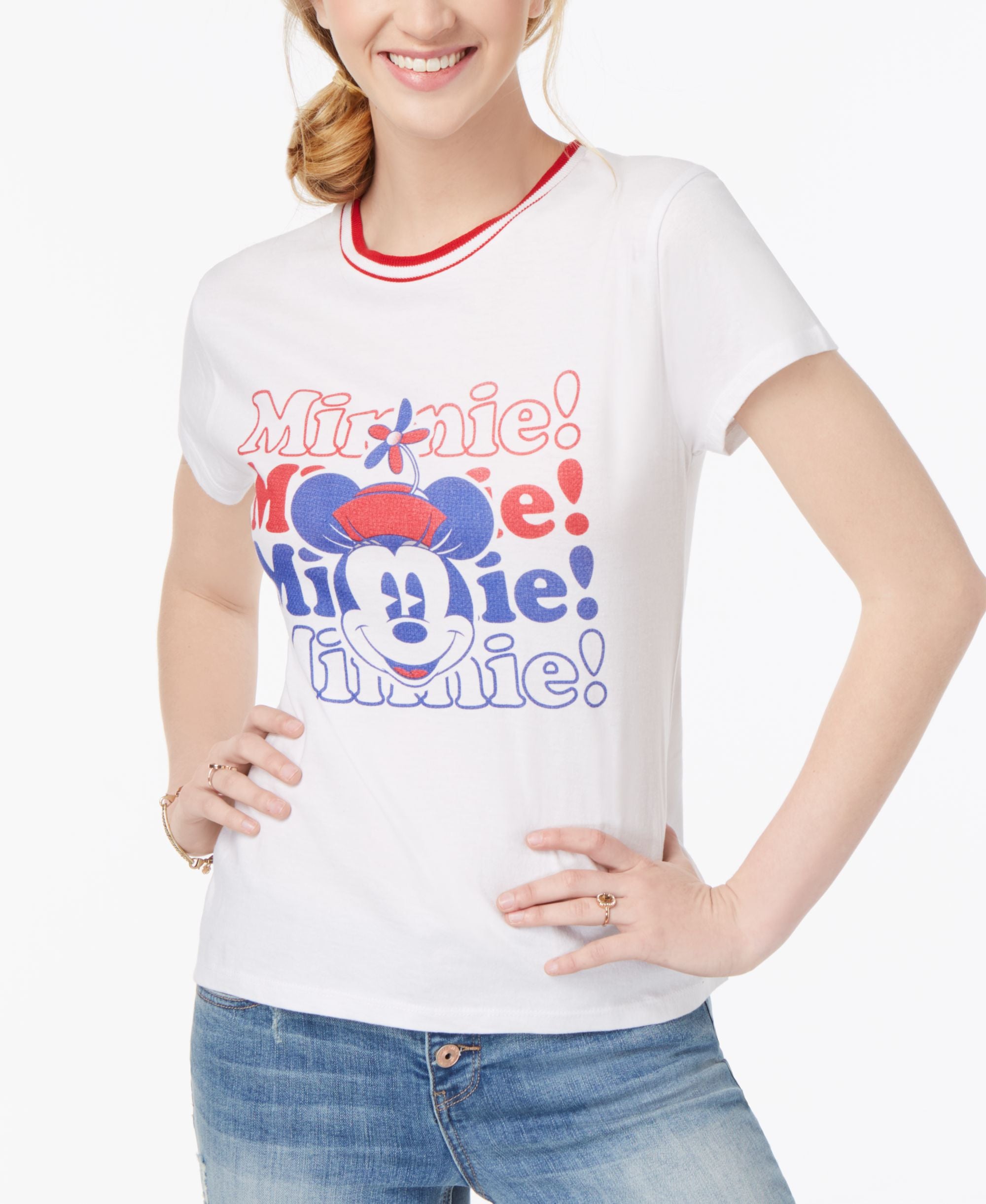 Freeze 24 7 Juniors Minnie Cotton Graphic Print T-Modern Shirt