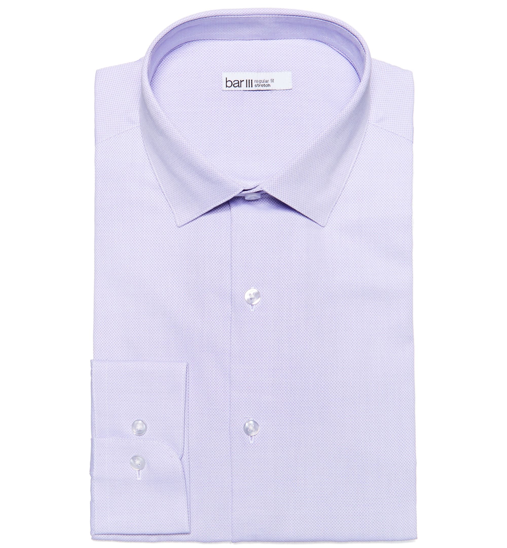 Bar III Mens Max Slim-Cut Fit Textured Dress Modern Shirt