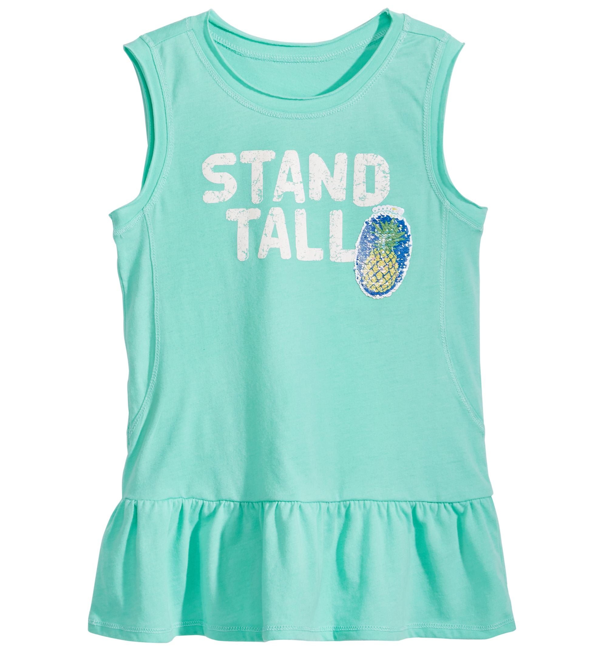 Kandy Kiss Big Girls Reversible Sequin Tank Premium Top