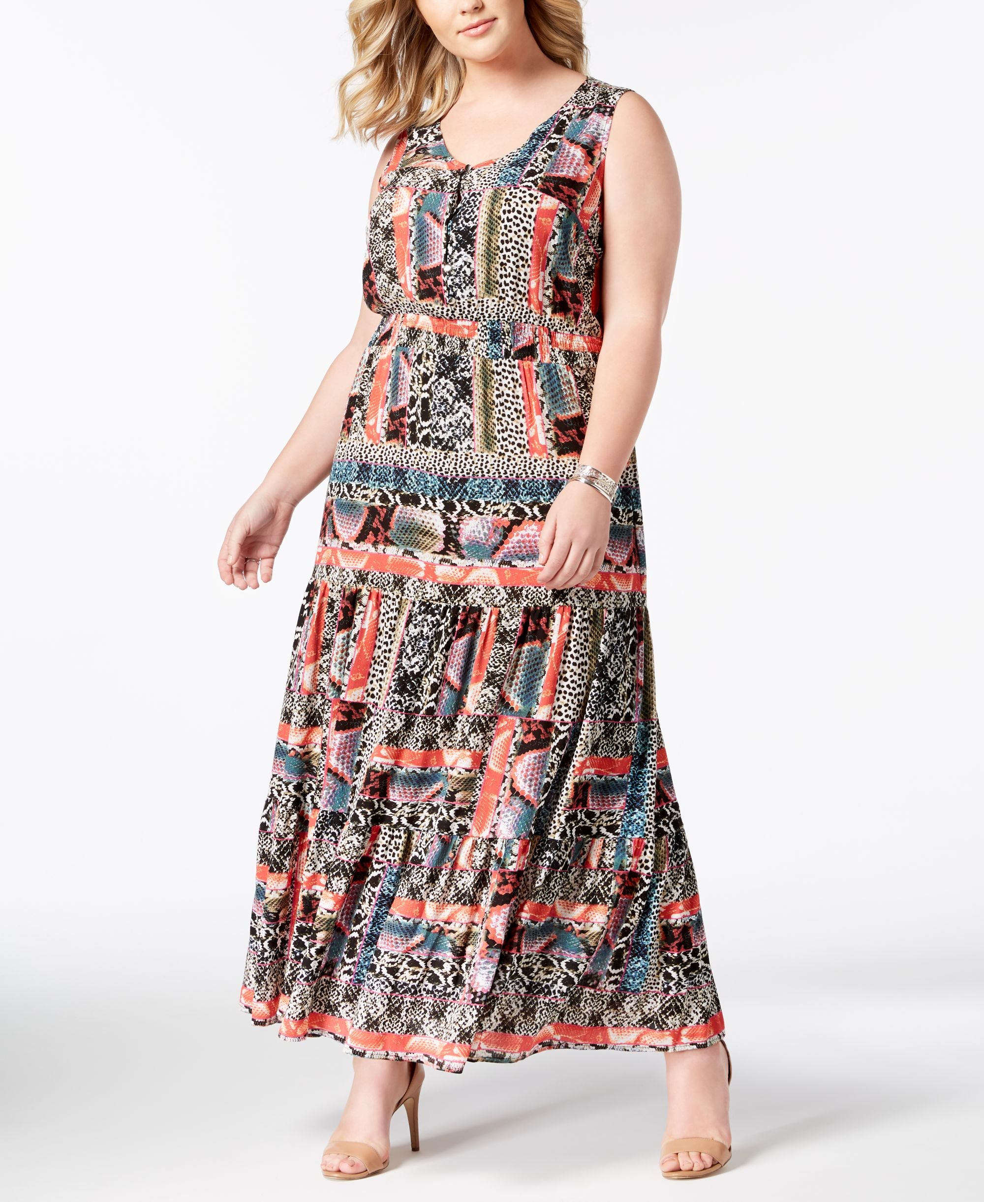 Plus & Petite Plus Size Printed Boho Maxi Dress