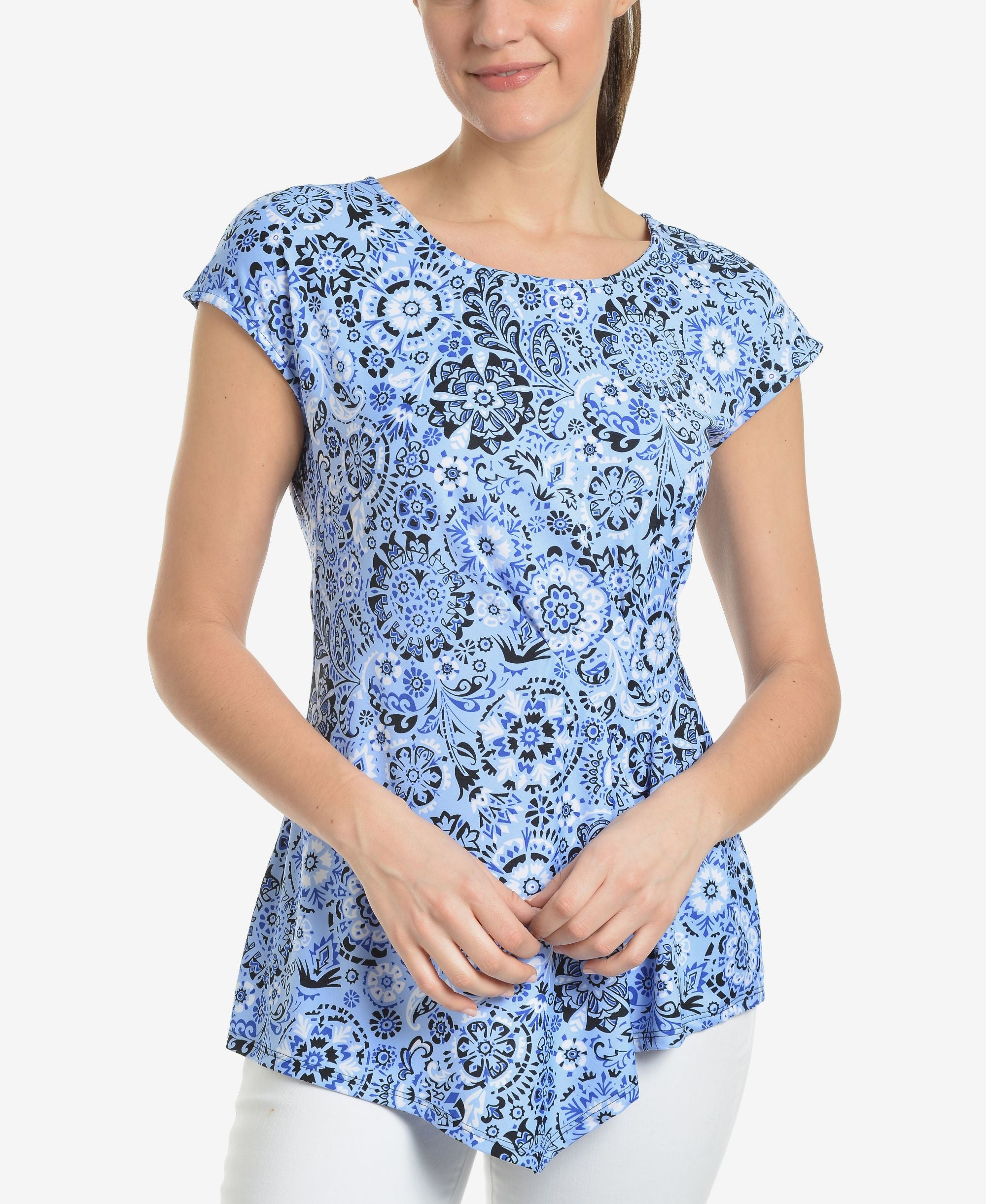 NY Collection Asymmetrical T-Modern Shirt