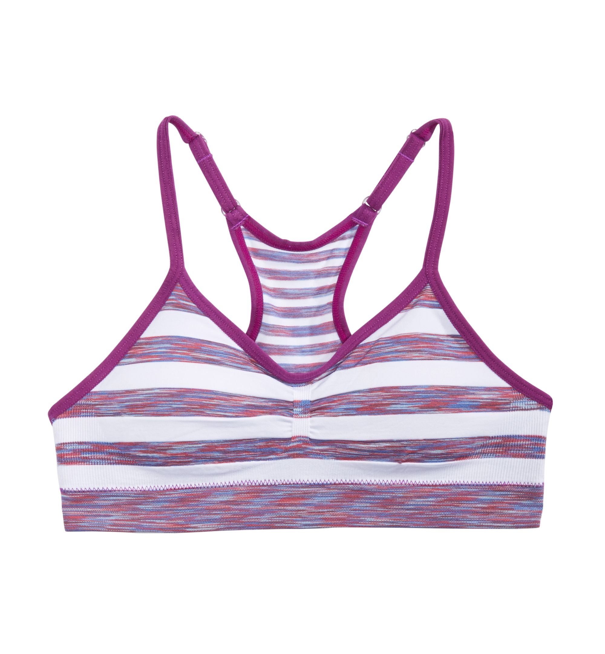 Maidenform Ruched Striped Seamless Crop Bra Little Big Girls