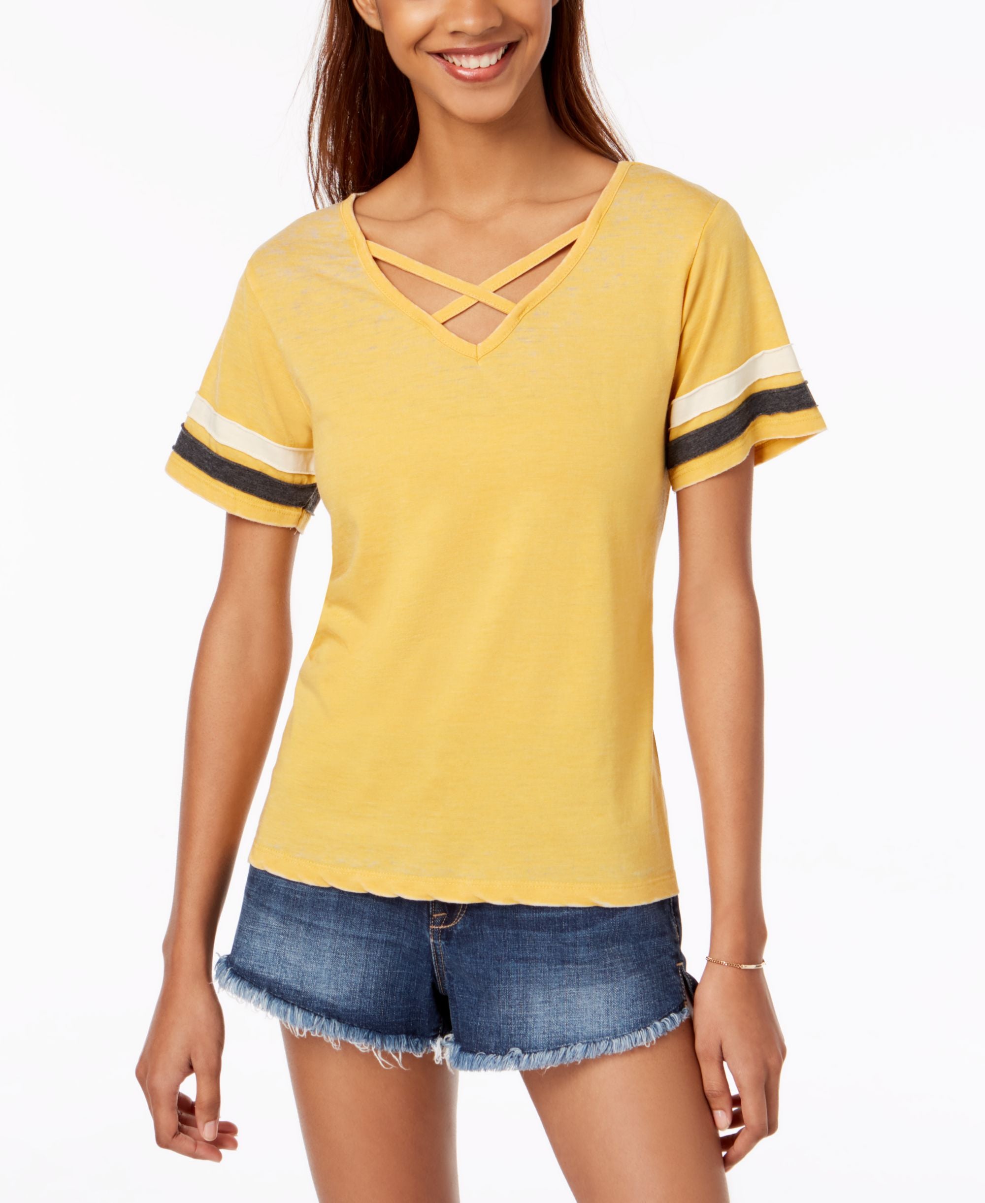 by Ikeddi Juniors' Crisscross Football T-Modern Shirt