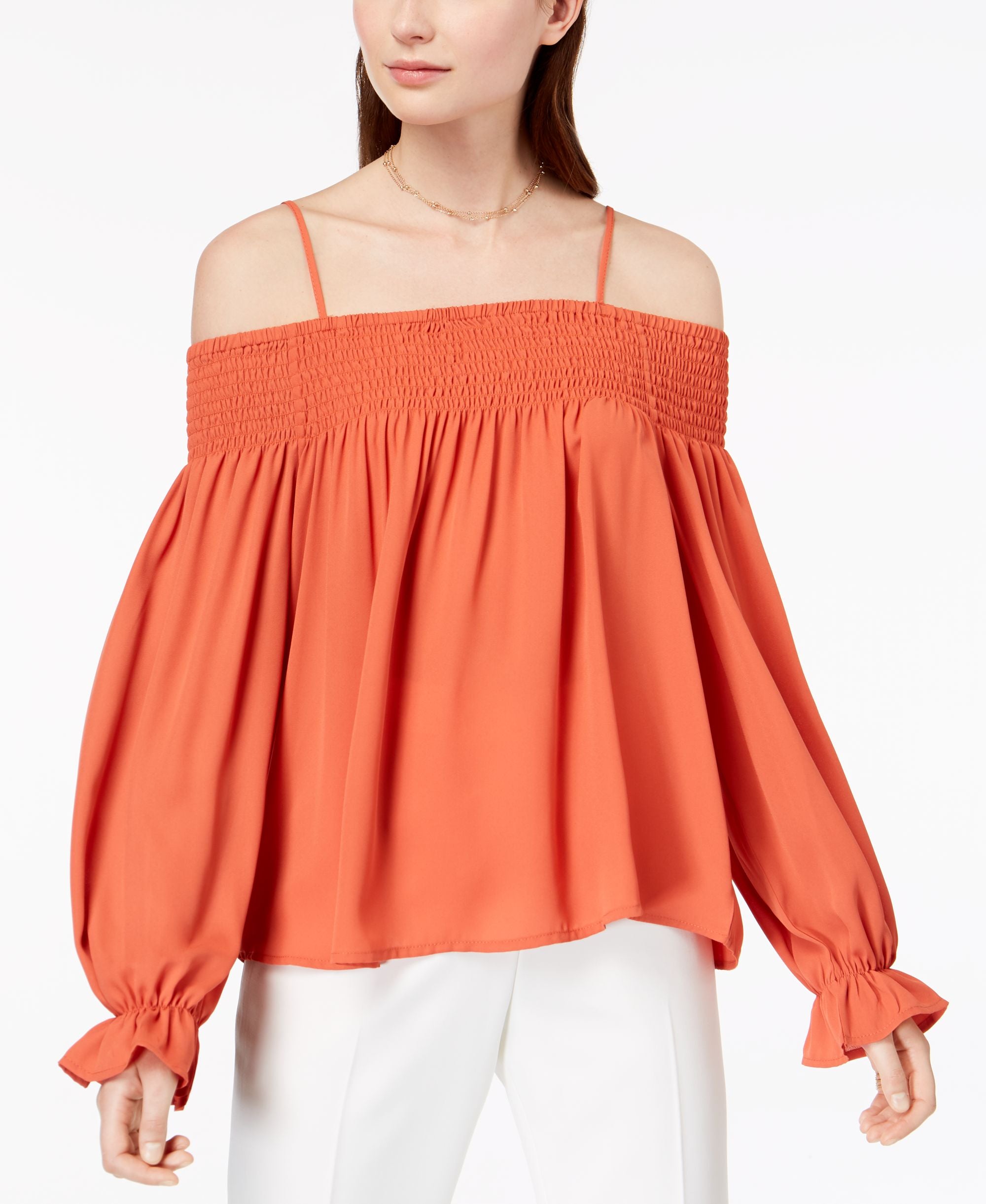 By Ikeddi Juniors' Smocked Off-The-Shoulder Premium Top