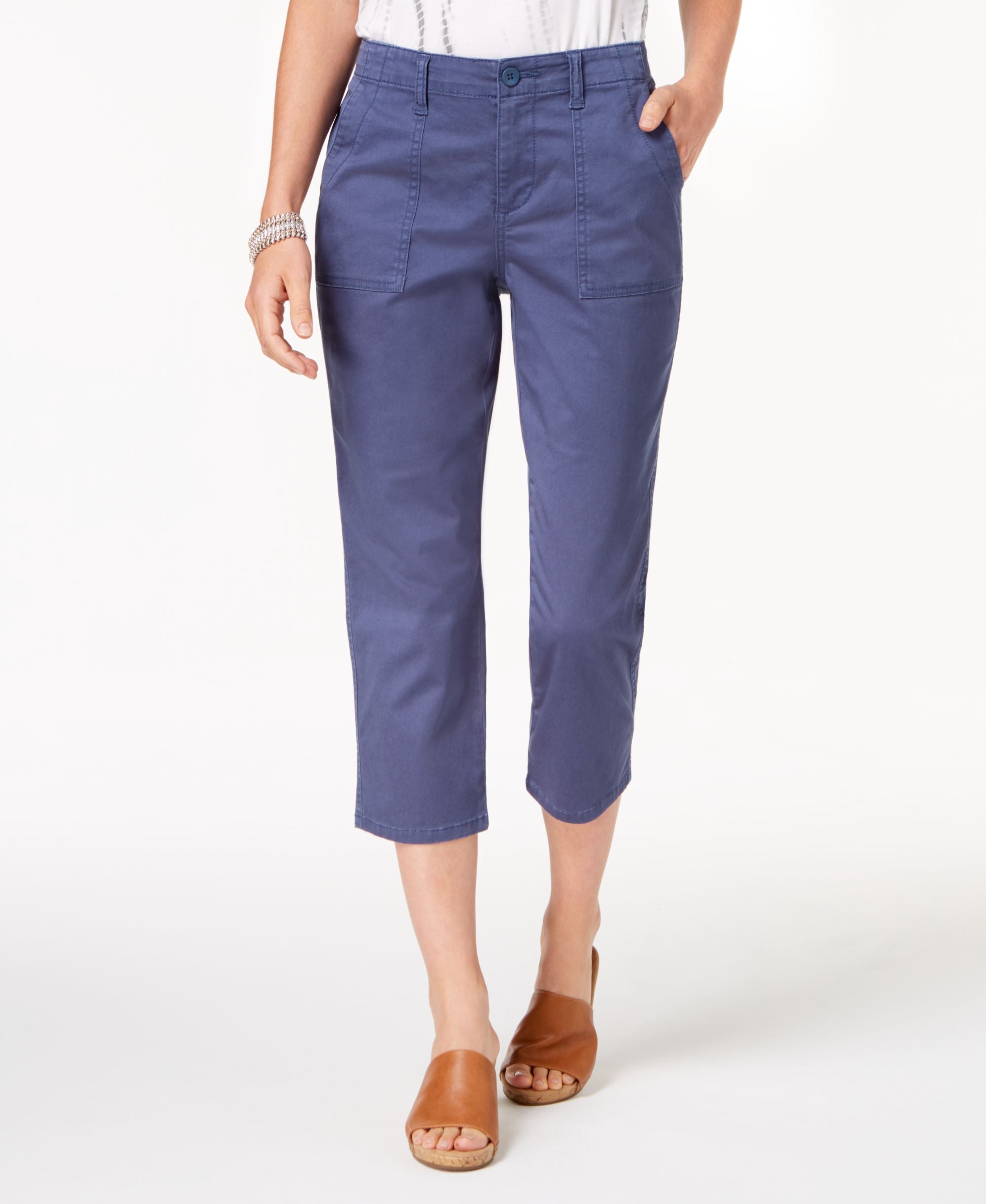 Style & Co Curved Pocket Capri-Length Signature Pants