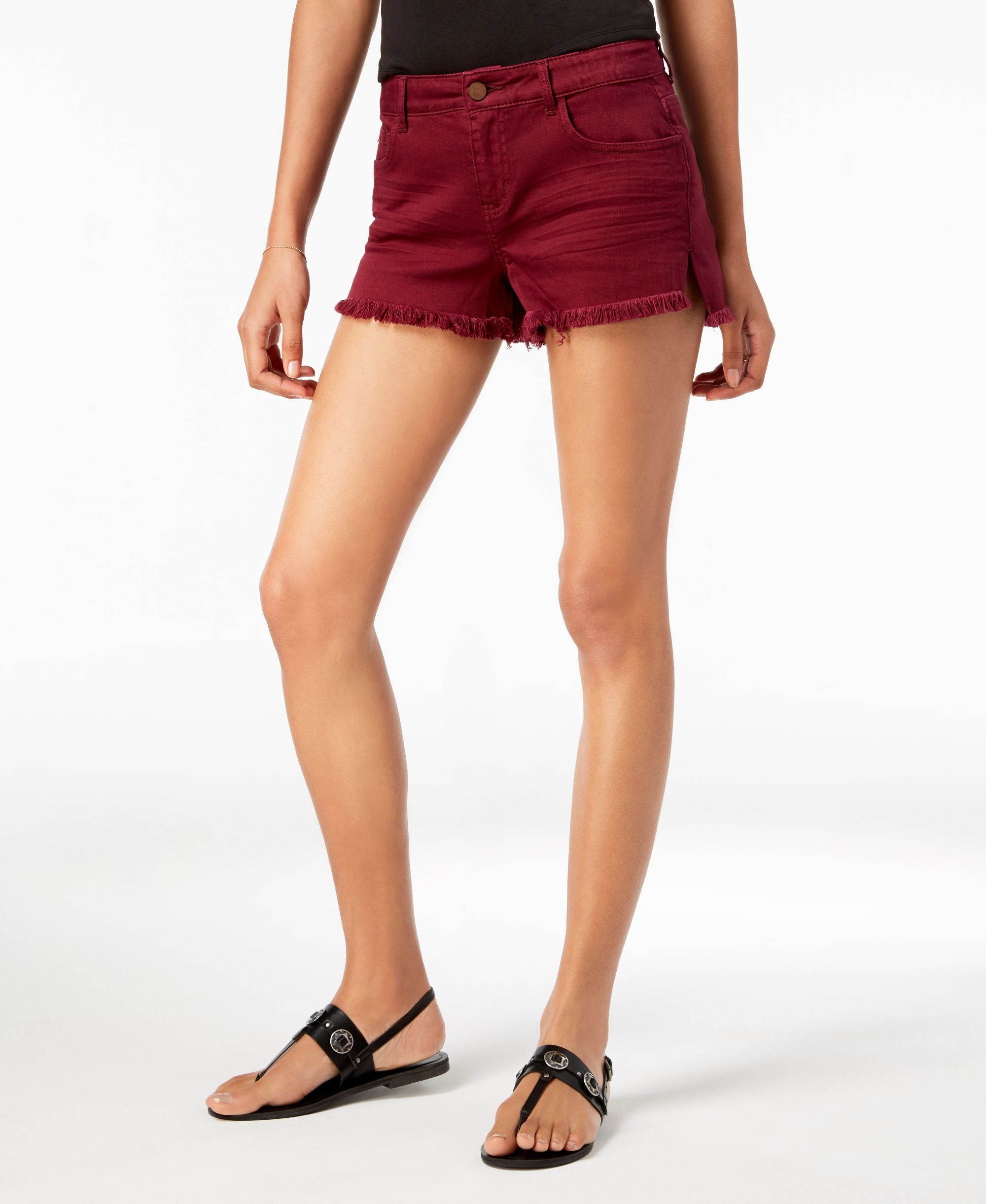 Vanilla Star Juniors Frayed Ripped Denim Premium Shorts