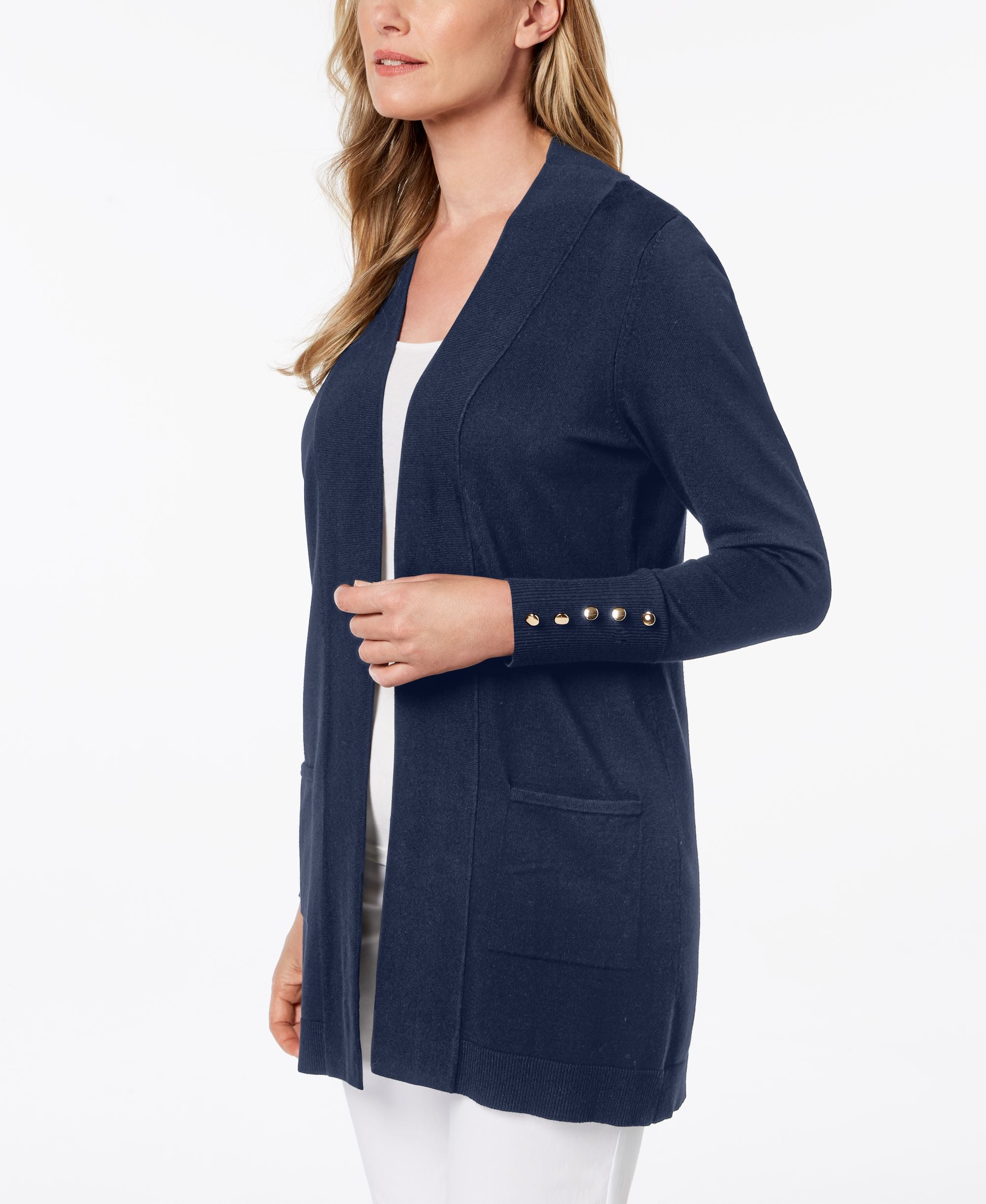JM Collection Open Front Cardigan