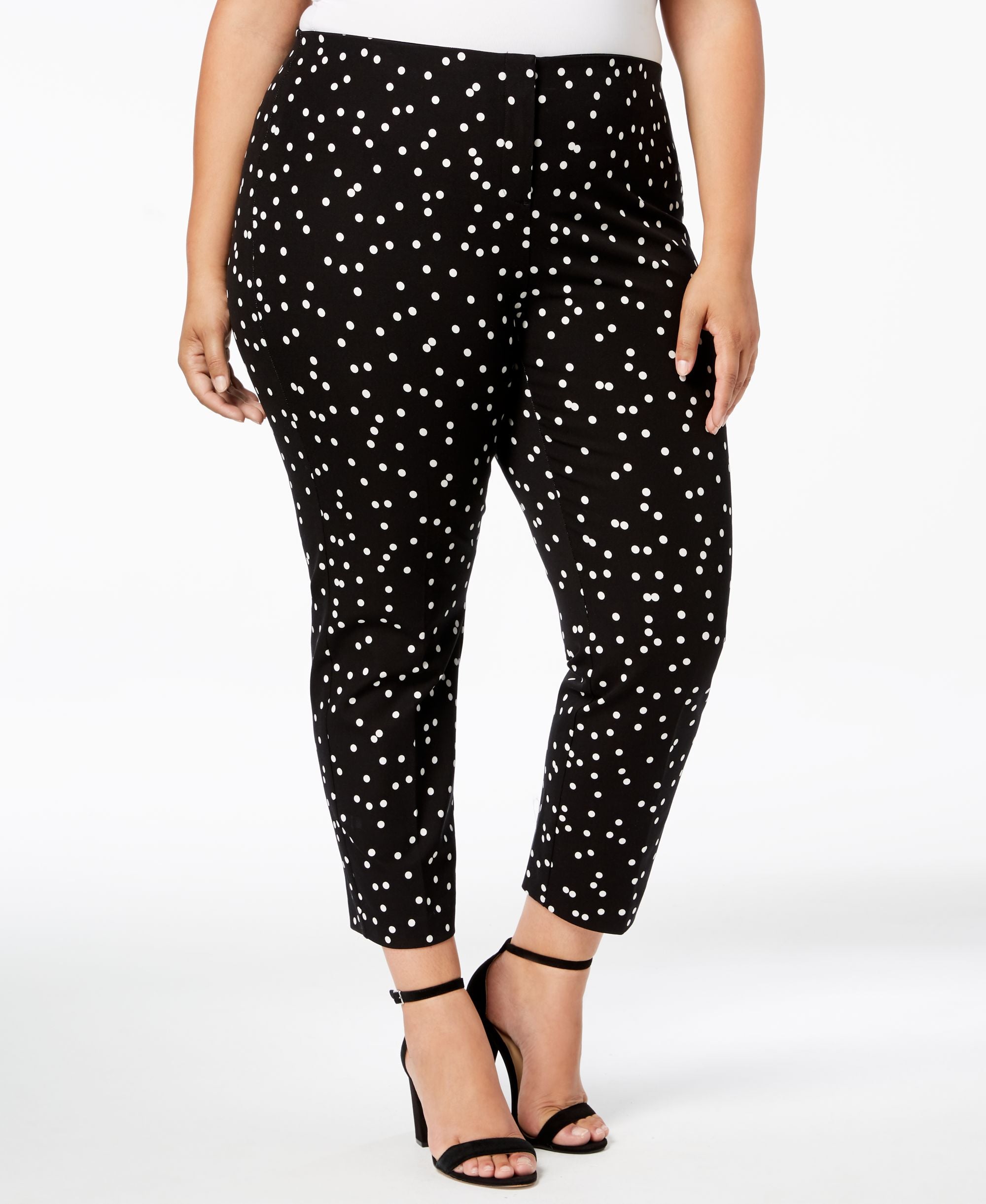Alfani Plus Size Printed Skinny-Fit Signature Pants