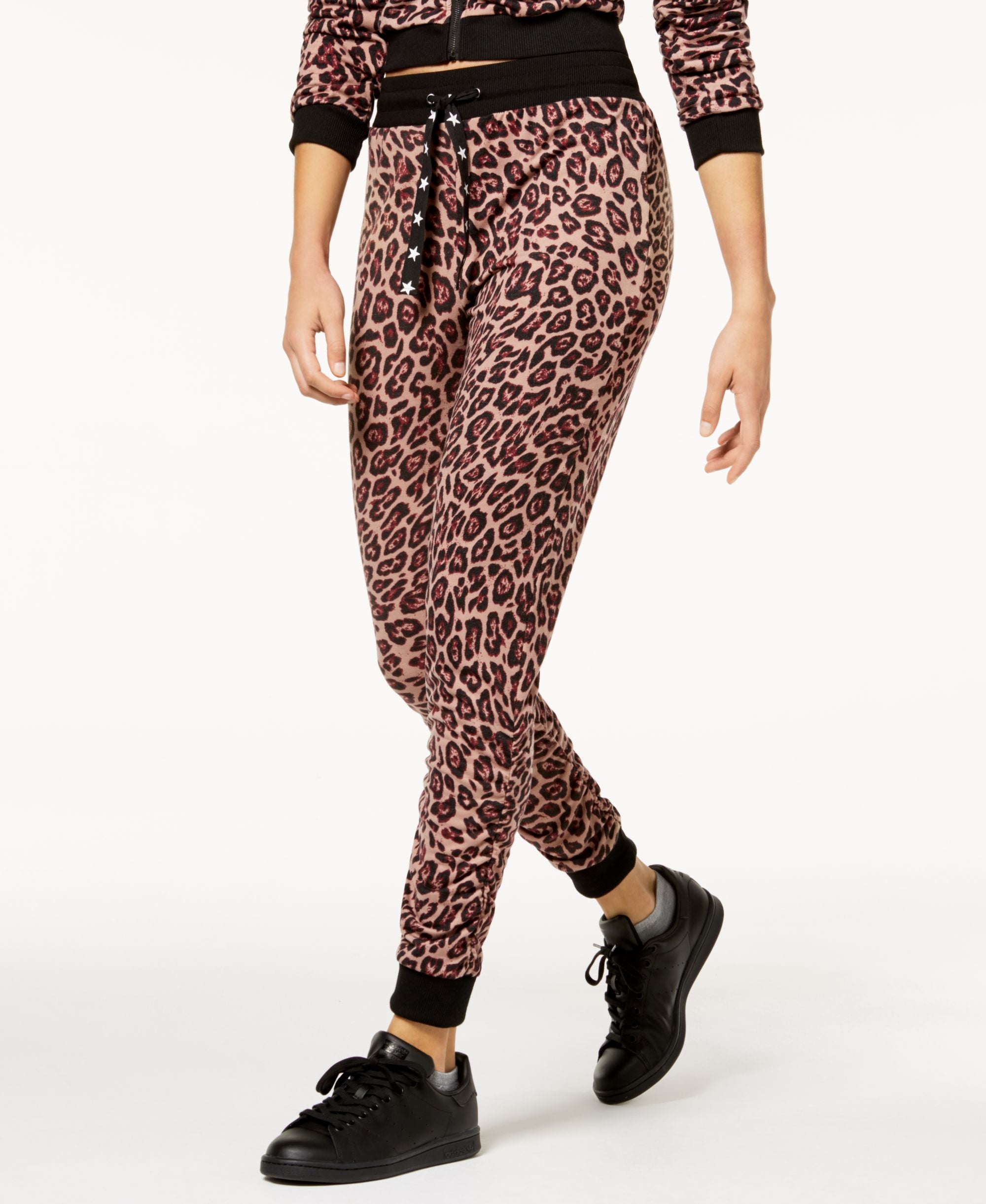 Juniors' Ruched-Leg Jogger Signature Pants