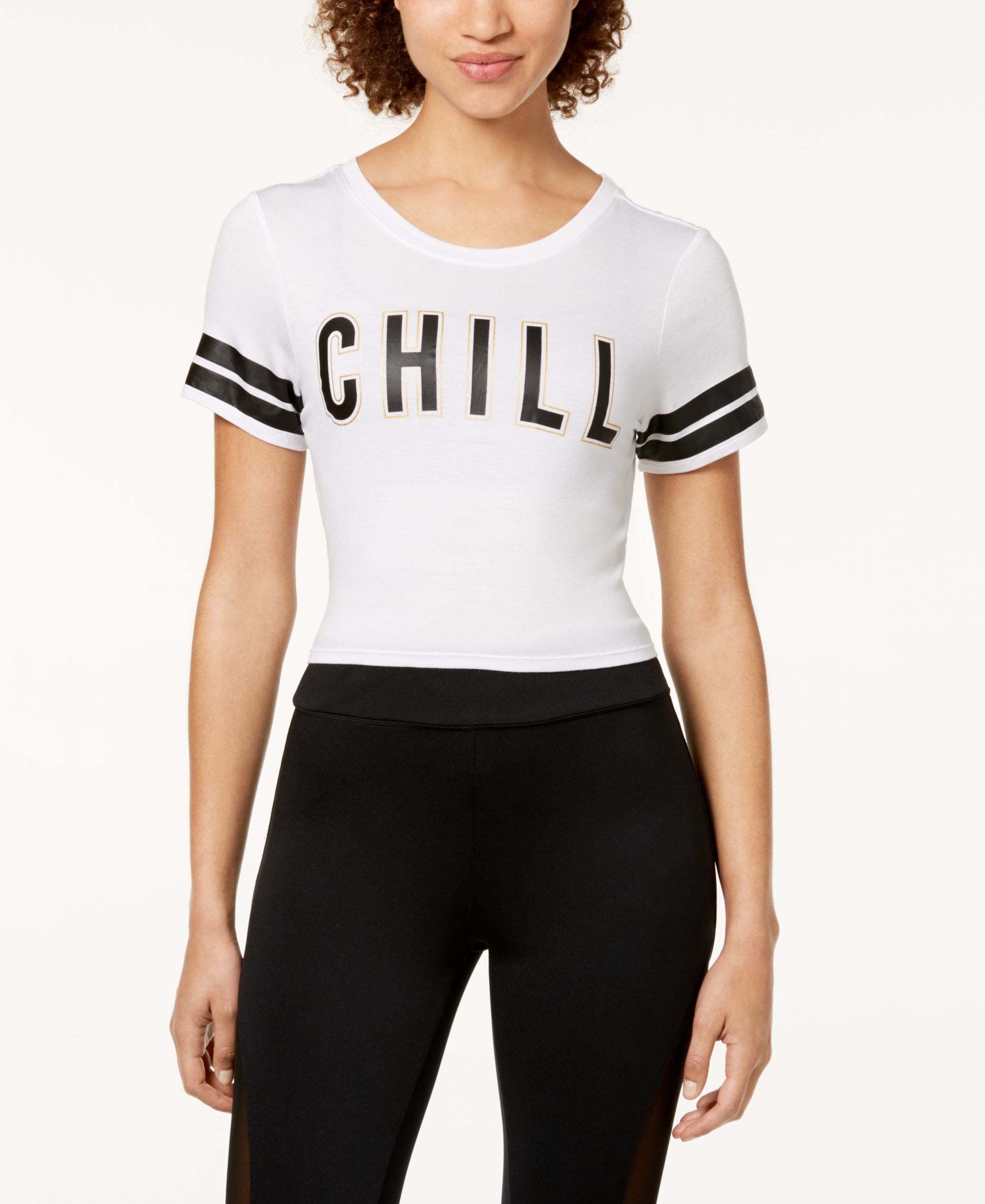 Juniors' Tie-Back Cropped Premium Top