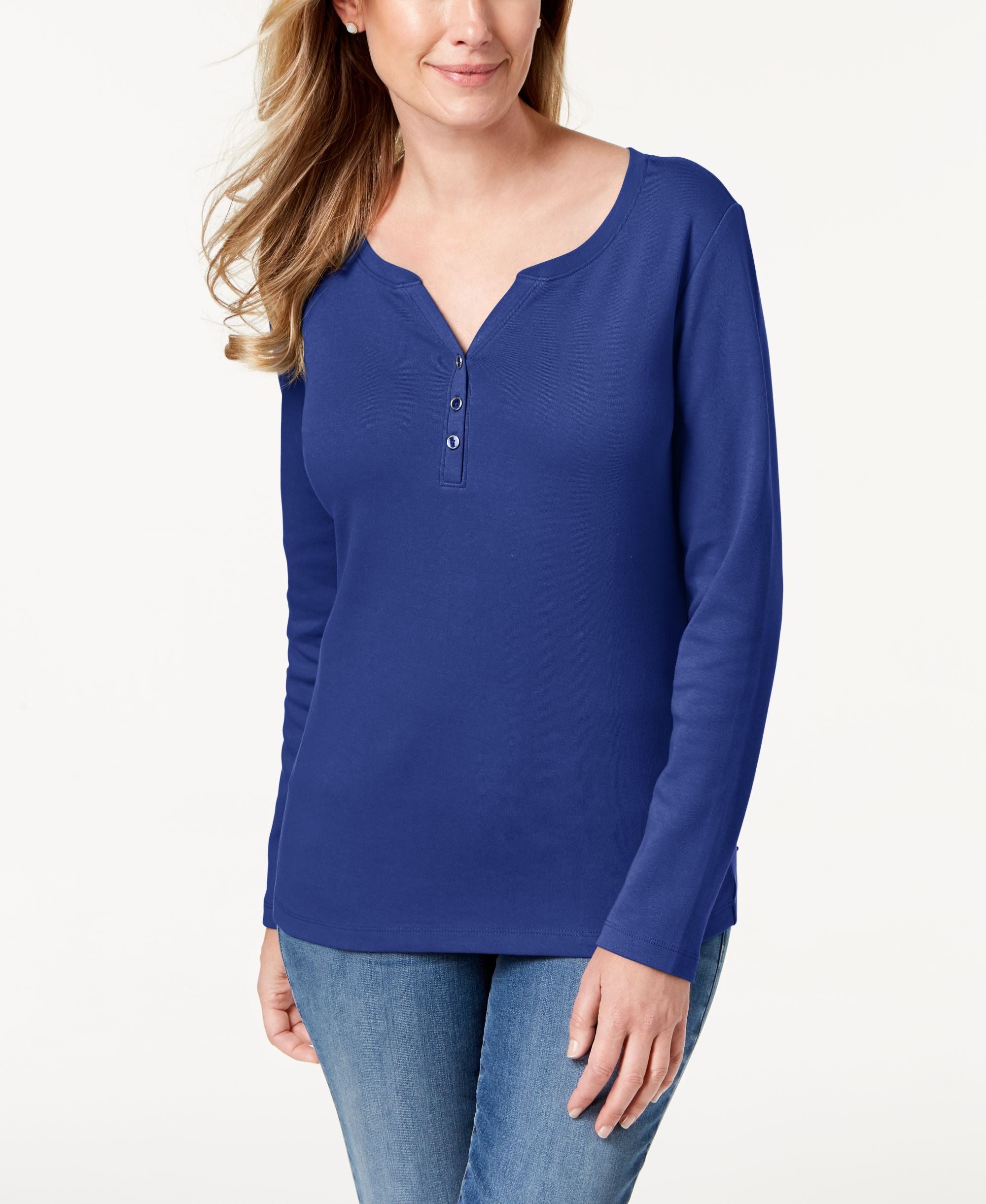 Cotton Henley Premium Top